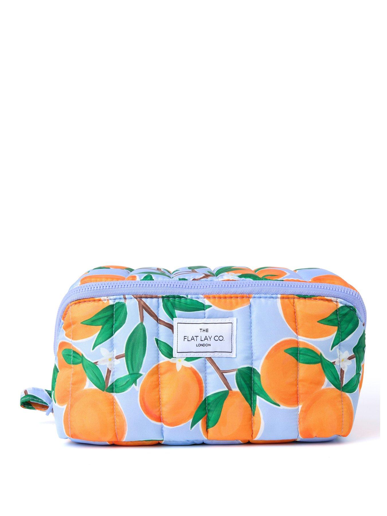 front image of the-flat-lay-co-marshmallow-flat-lay-makeup-box-bag-mediterranean-oranges