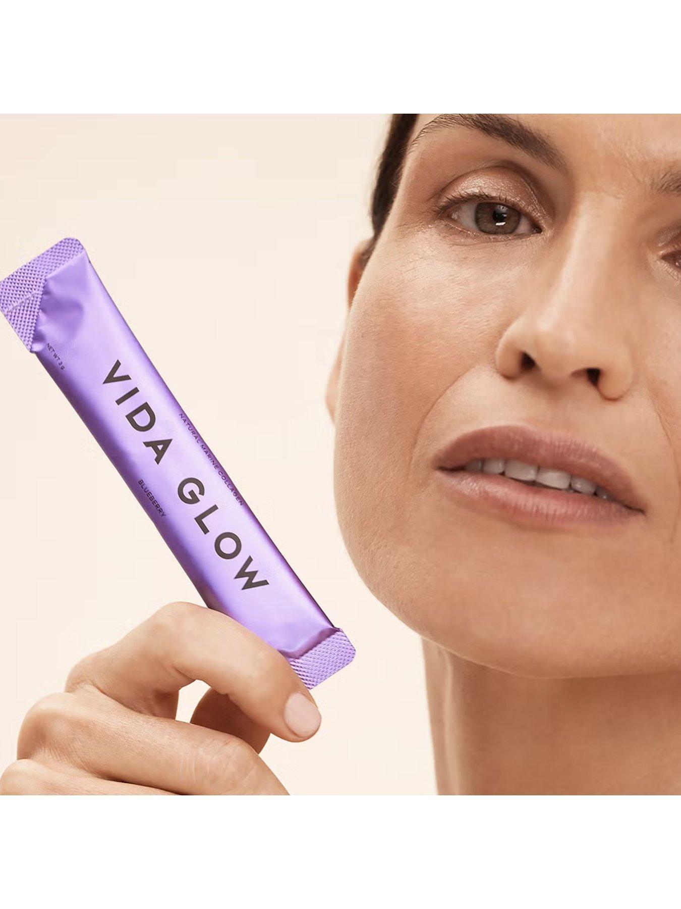  image of vida-glow-blueberry-marine-collagen-powder-sachets-x-30
