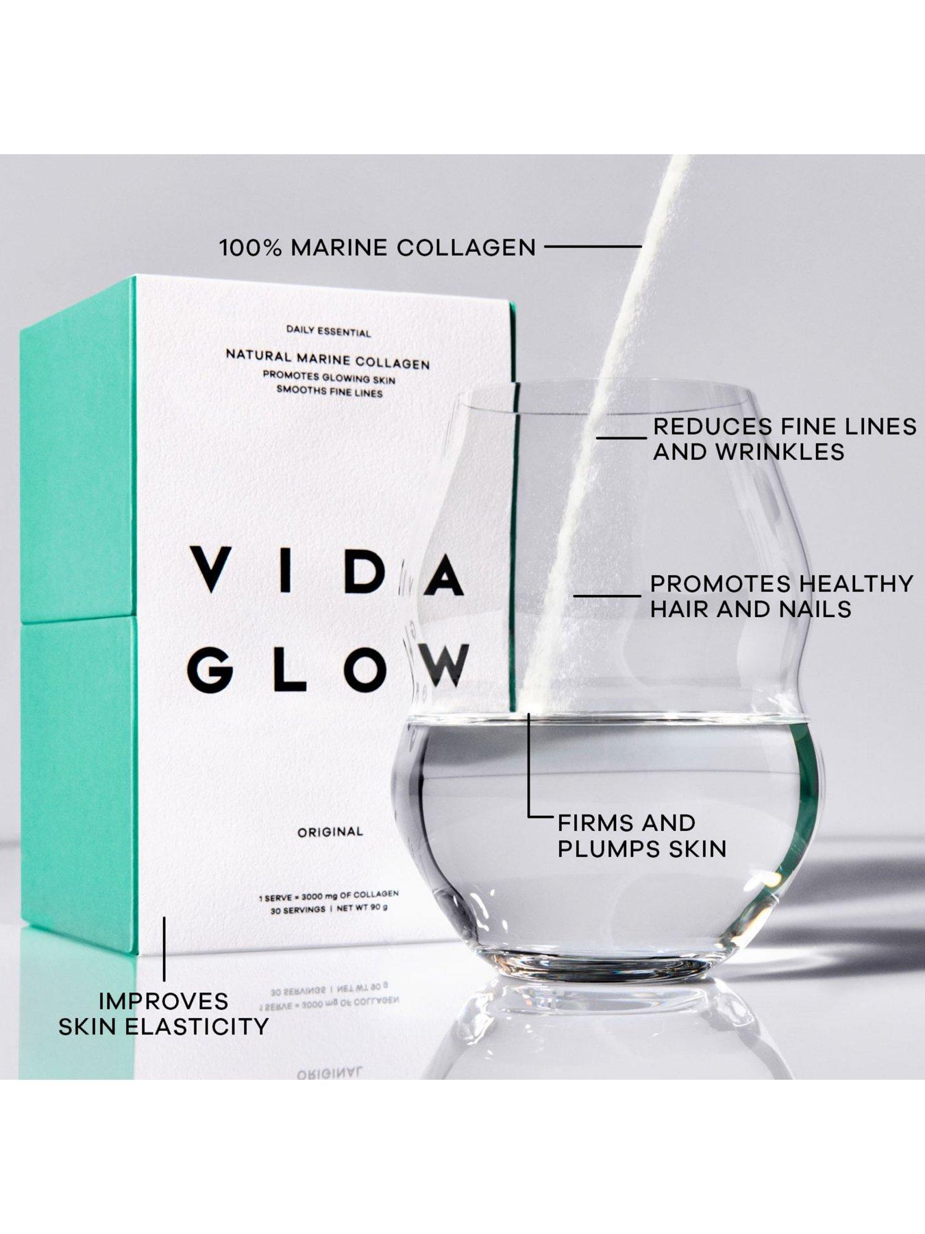  image of vida-glow-blueberry-marine-collagen-powder-sachets-x-30
