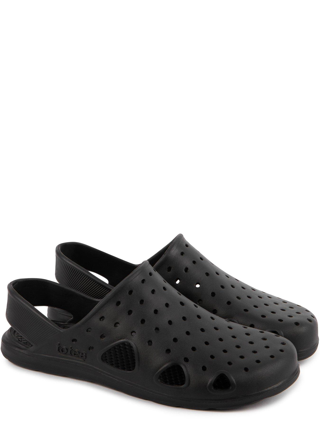  image of totes-totes-solbounce-sling-back-clog-sandals-black