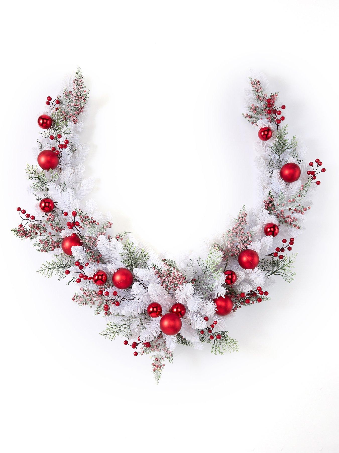 Image 2 of 4 of Very Home White Foliage and Berries Swag Christmas&nbsp;Garland - 180&nbsp;cm