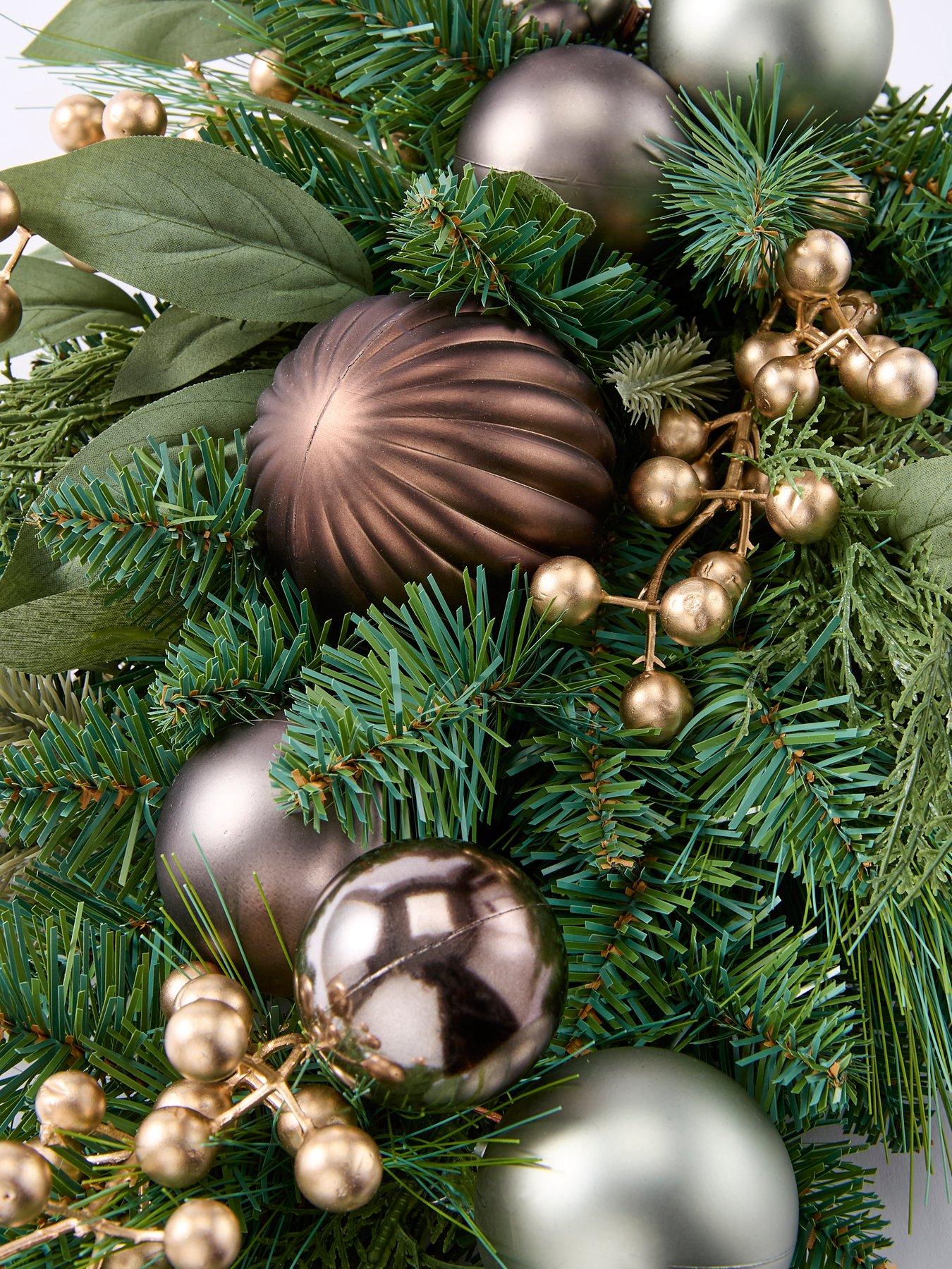 Image 3 of 4 of Very Home Nordic Teardrop Christmas Wreath - 70 cm