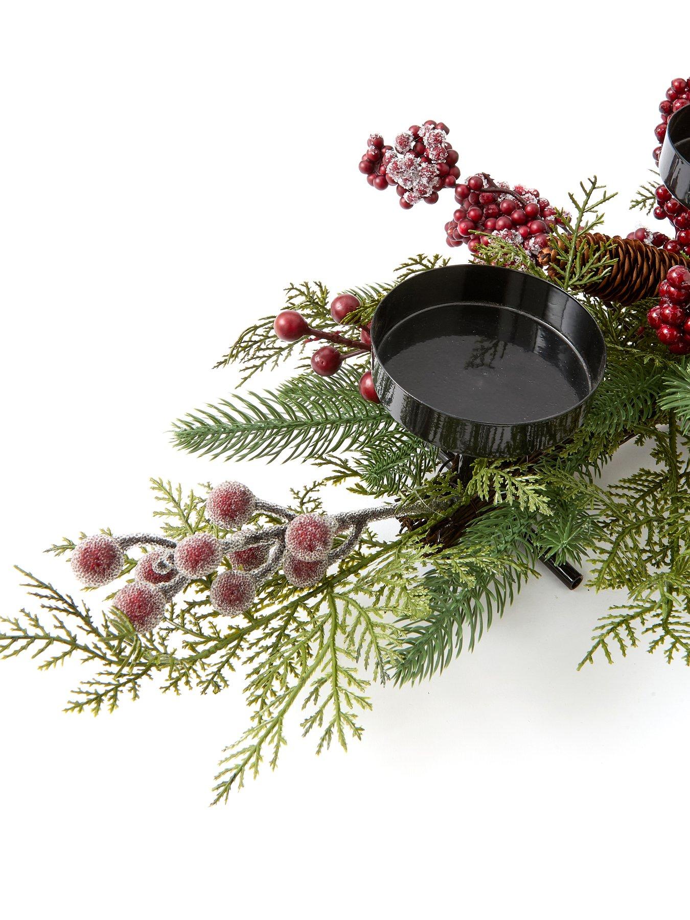 Image 5 of 7 of Very Home Foliage And Berries Table Centre Christmas Decoration