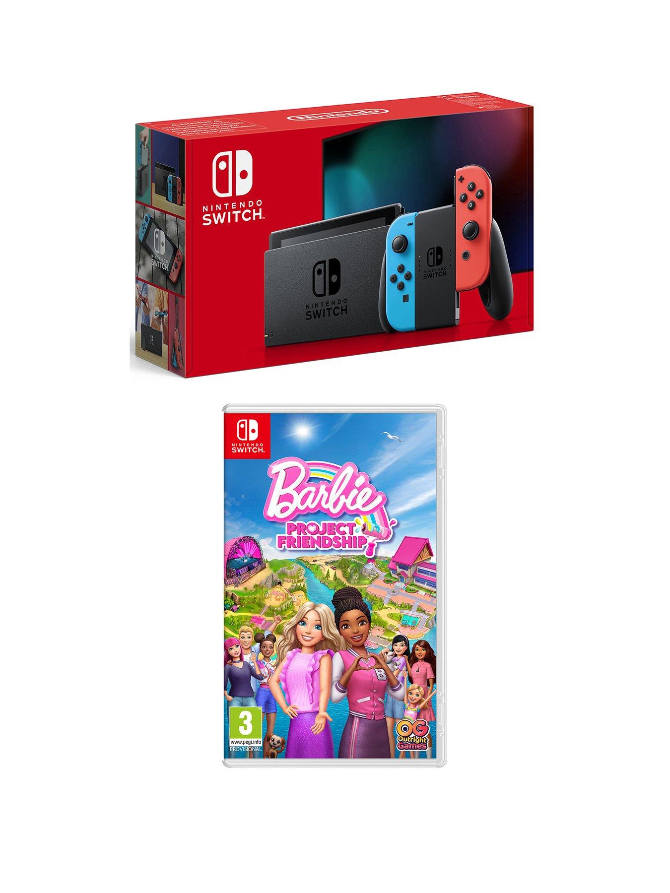 front image of nintendo-switch-neon-console-11-amp-barbie-project-friendship
