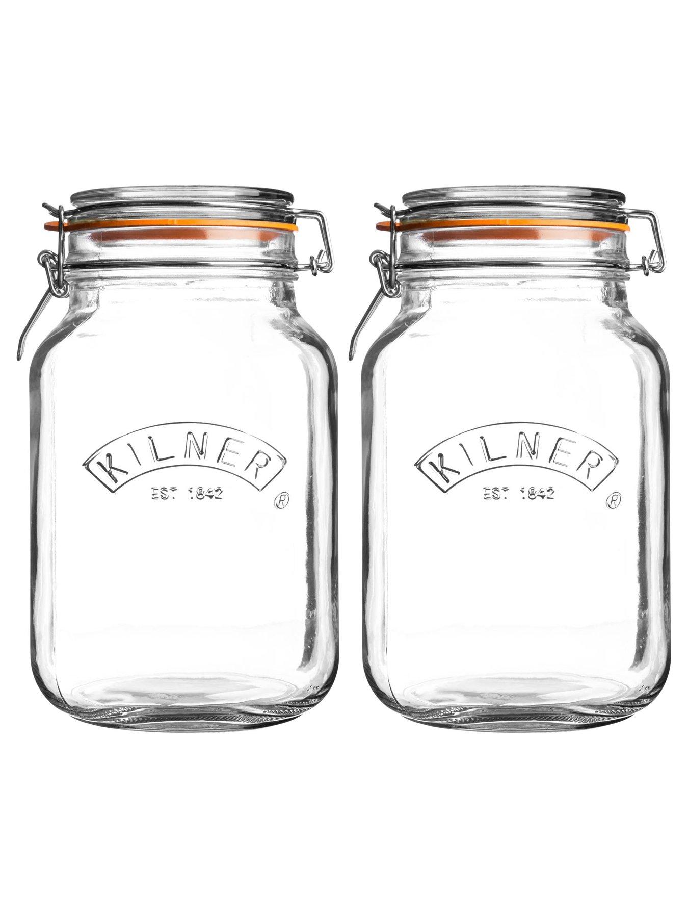  image of kilner-set-of-2-clip-top-square-jars-2l