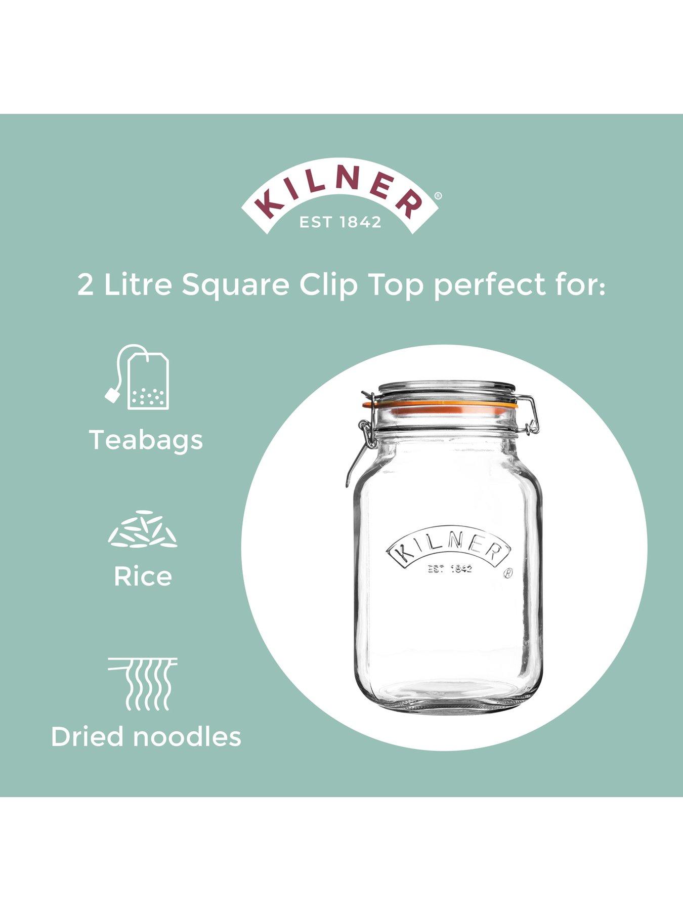  image of kilner-set-of-2-clip-top-square-jars-2l