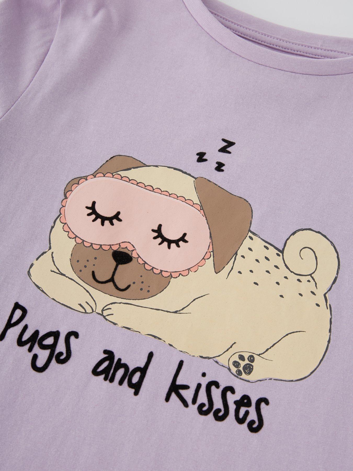 The Very Collection Girls Pug Pyjamas - Purple | Littlewoods