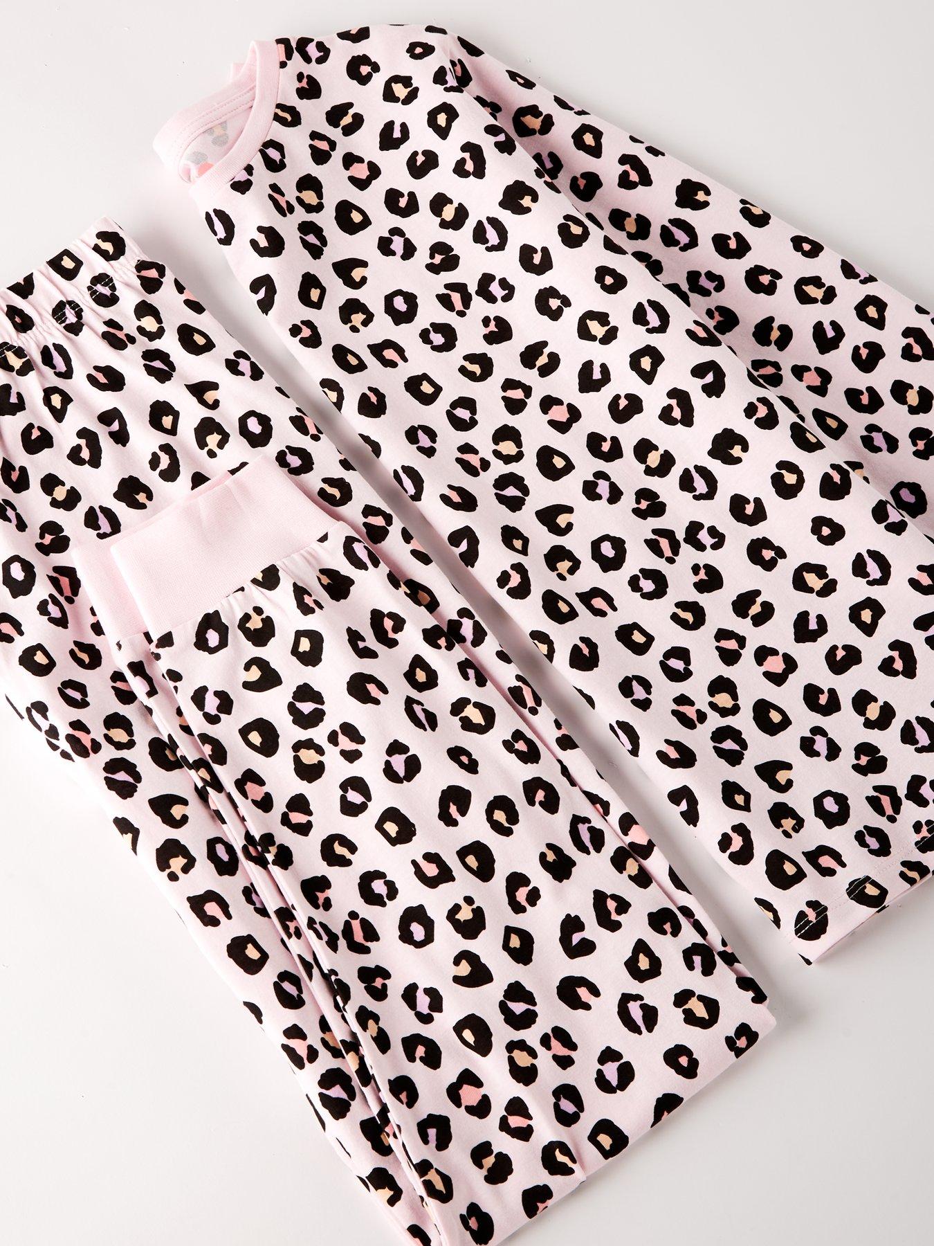 Image 4 of 4 of V by Very Girls Leopard Pyjama - Multi