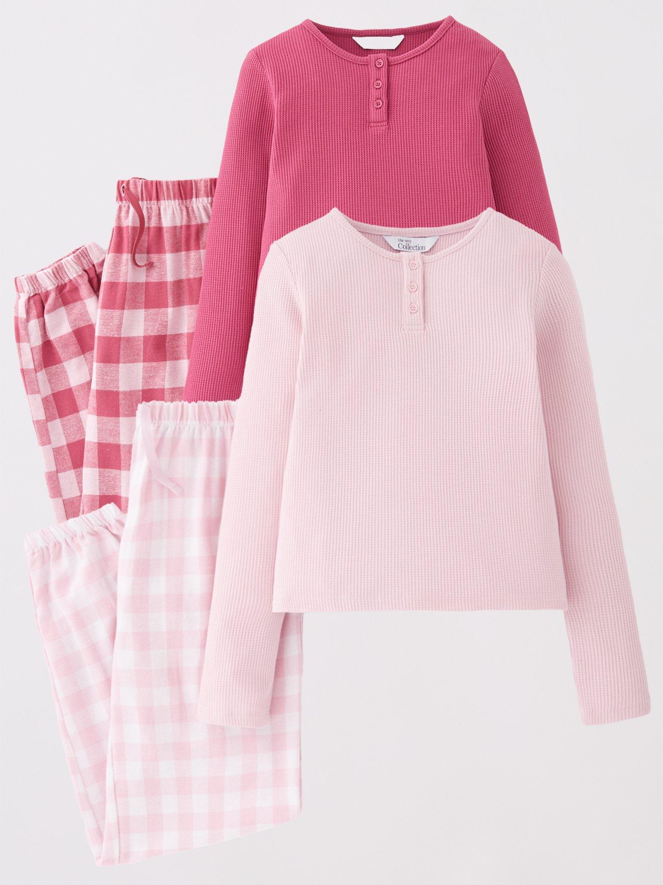 Image 1 of 5 of The Very Collection 2 Pack Tee and Woven Check PJ Set - Multi