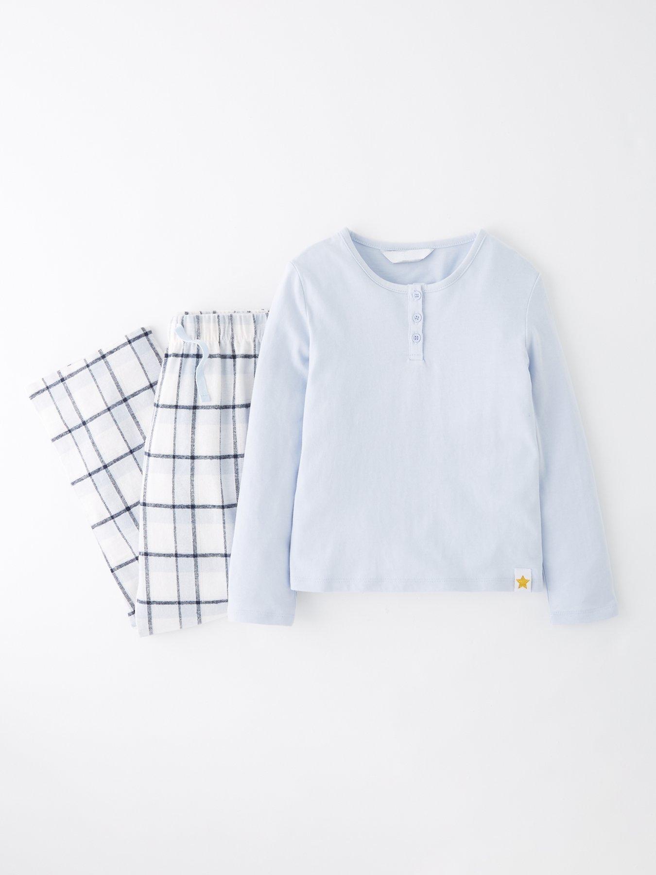 Image 3 of 5 of The Very Collection Girls 2 Pack Woven Check Pyjamas - Multi