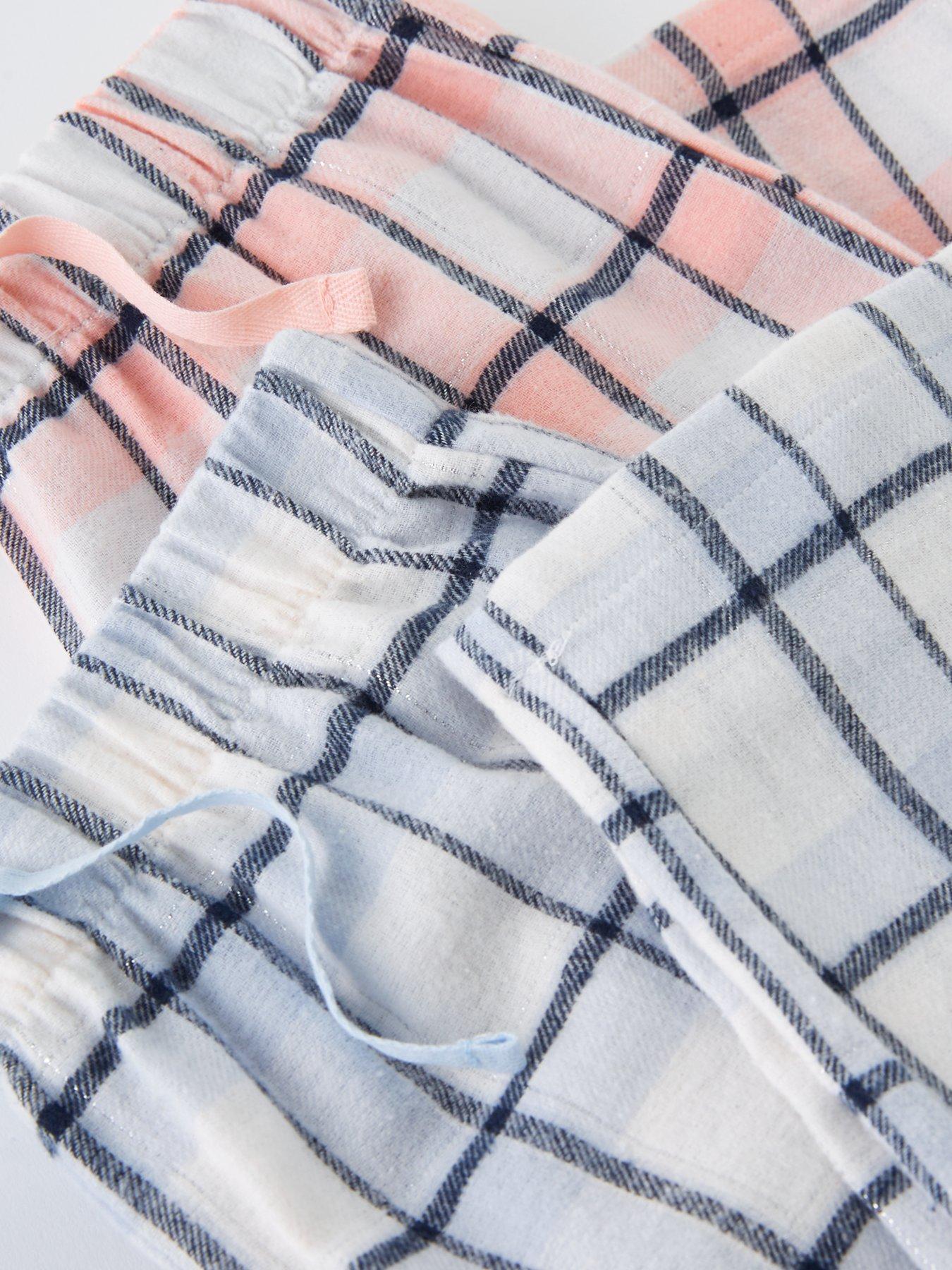 Image 5 of 5 of The Very Collection Girls 2 Pack Woven Check Pyjamas - Multi