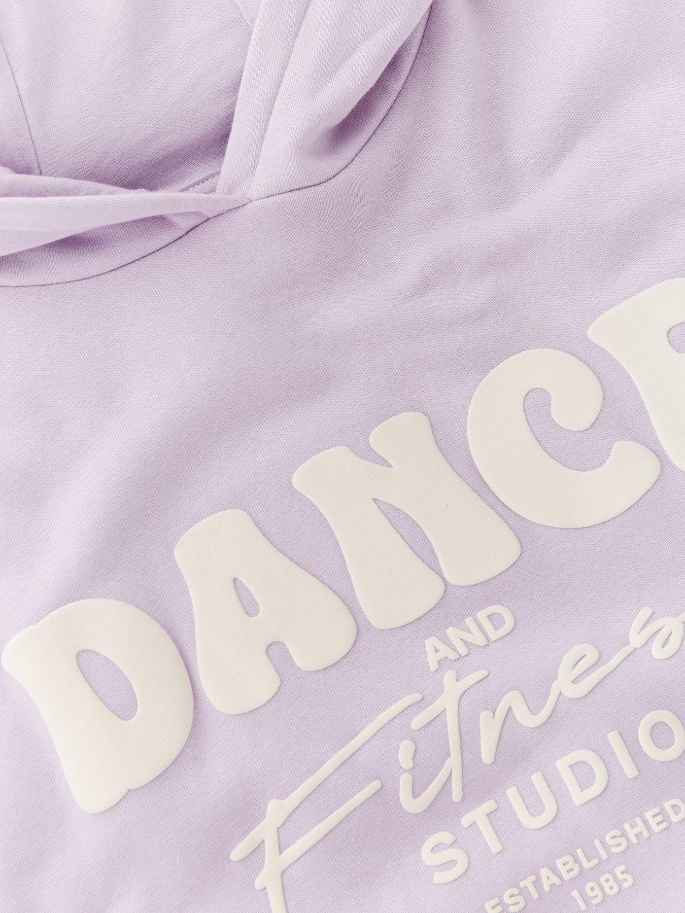  image of the-very-collection-girls-dance-slogan-hoody-lilac