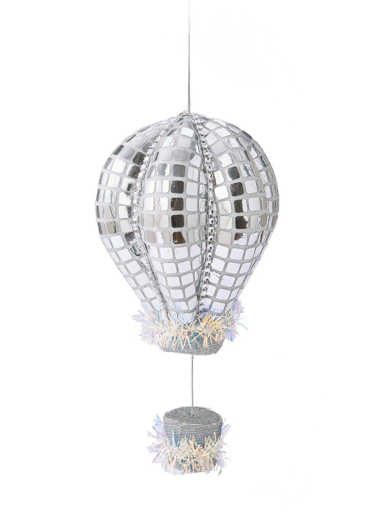  image of the-christmas-gift-co-disco-hanging-hot-air-balloon-christmas-decoration--nbsp22-cm