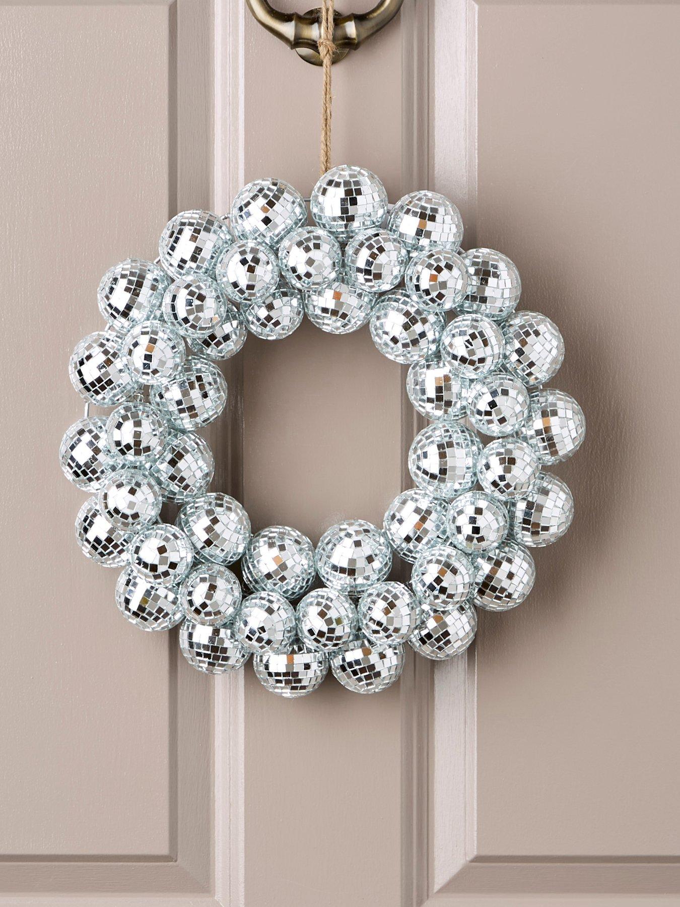 undefined 32 cm Mirror Ball Christmas Wreath