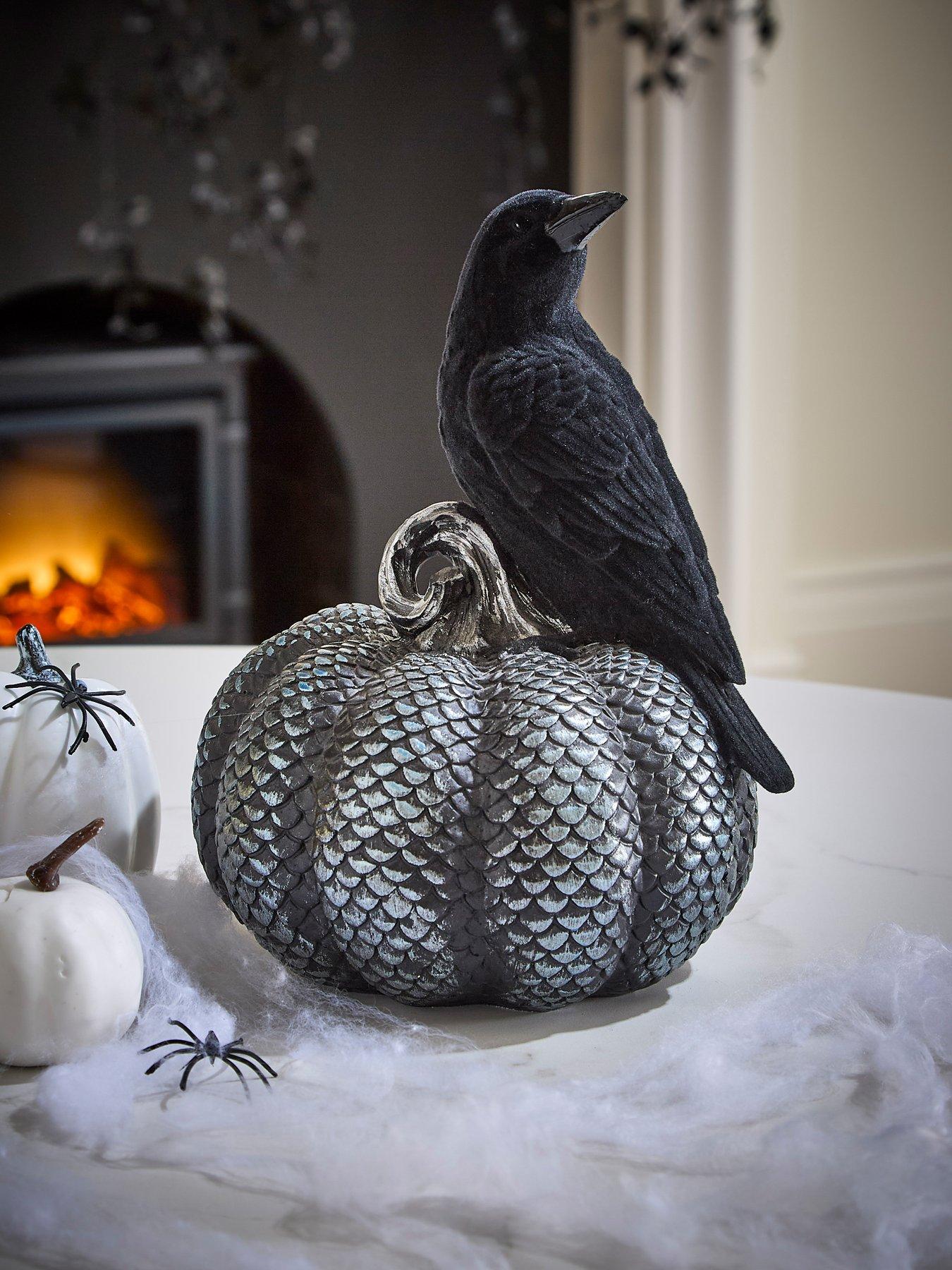 undefined Crow On A Pumpkin Halloween Decoration