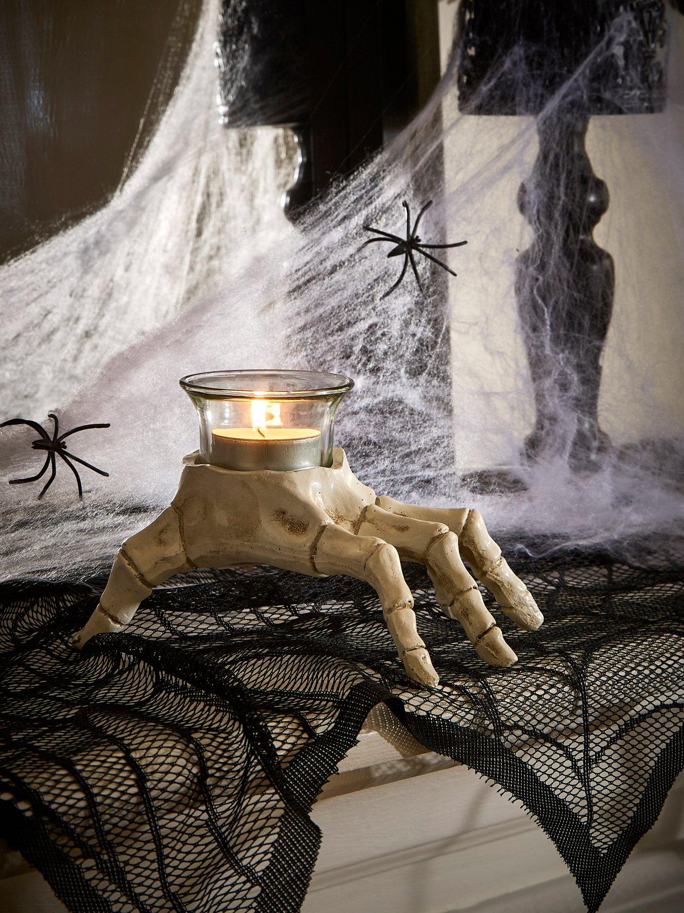 Hocus Pocus Skeleton Hand Tea Light Holder Halloween Decoration