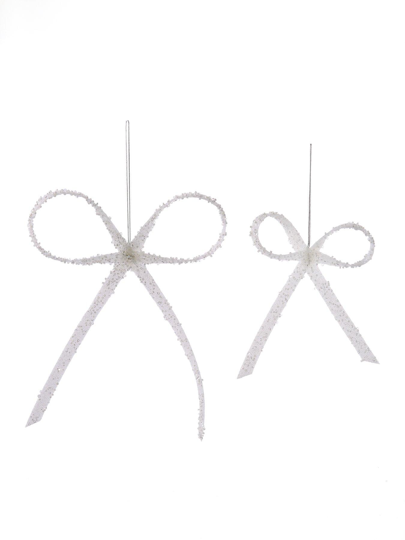  image of the-christmas-gift-co-set-of-4-pretty-beaded-delicate-bow-christmas-treenbspdecorations