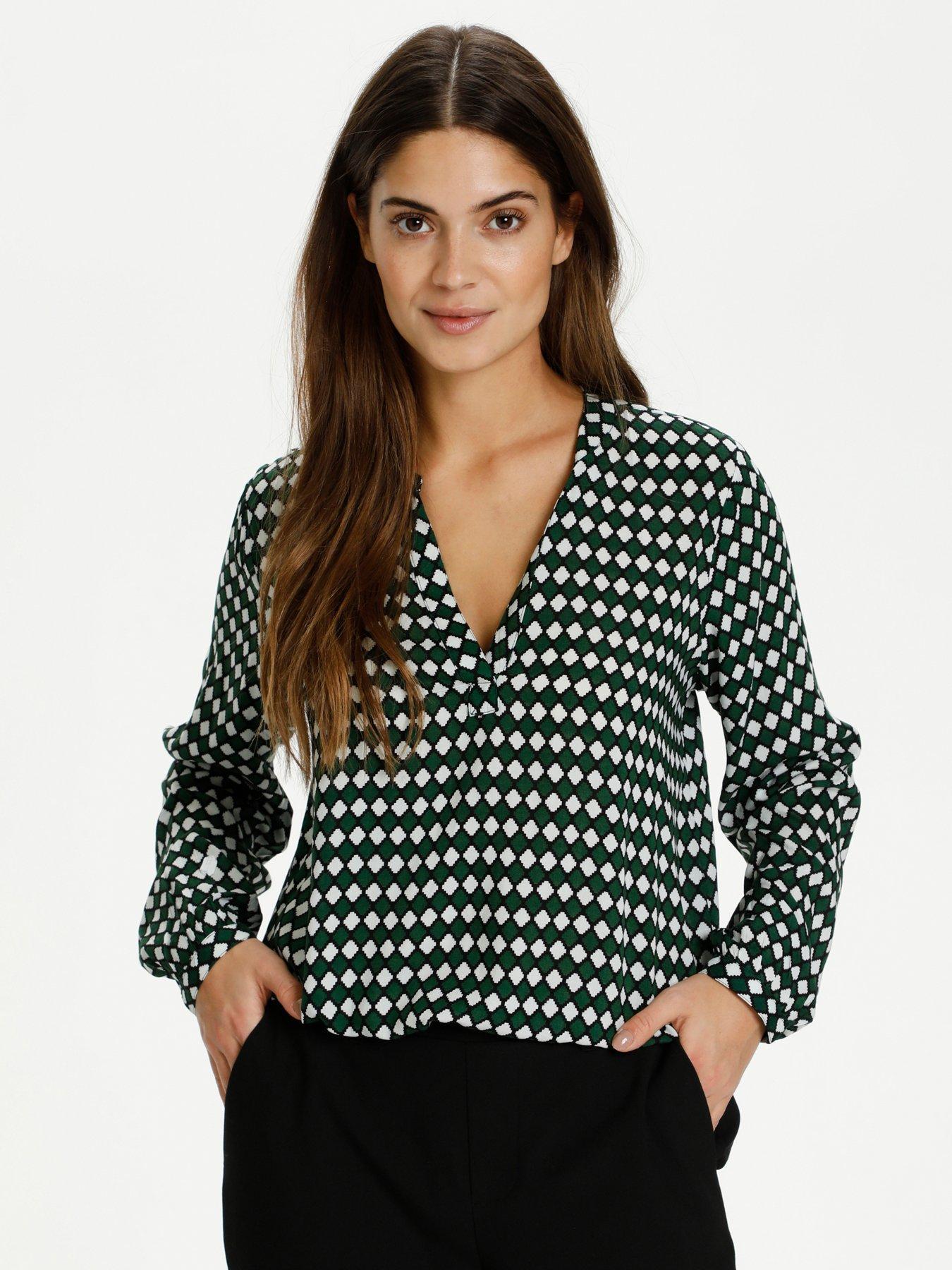 front image of kaffe-tilly-blouse-multi