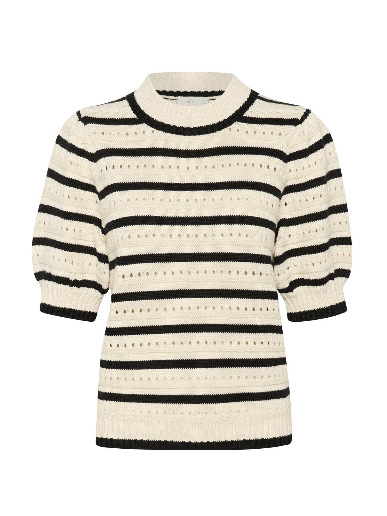  image of kaffe-evelyn-half-sleeve-pullover-neutral
