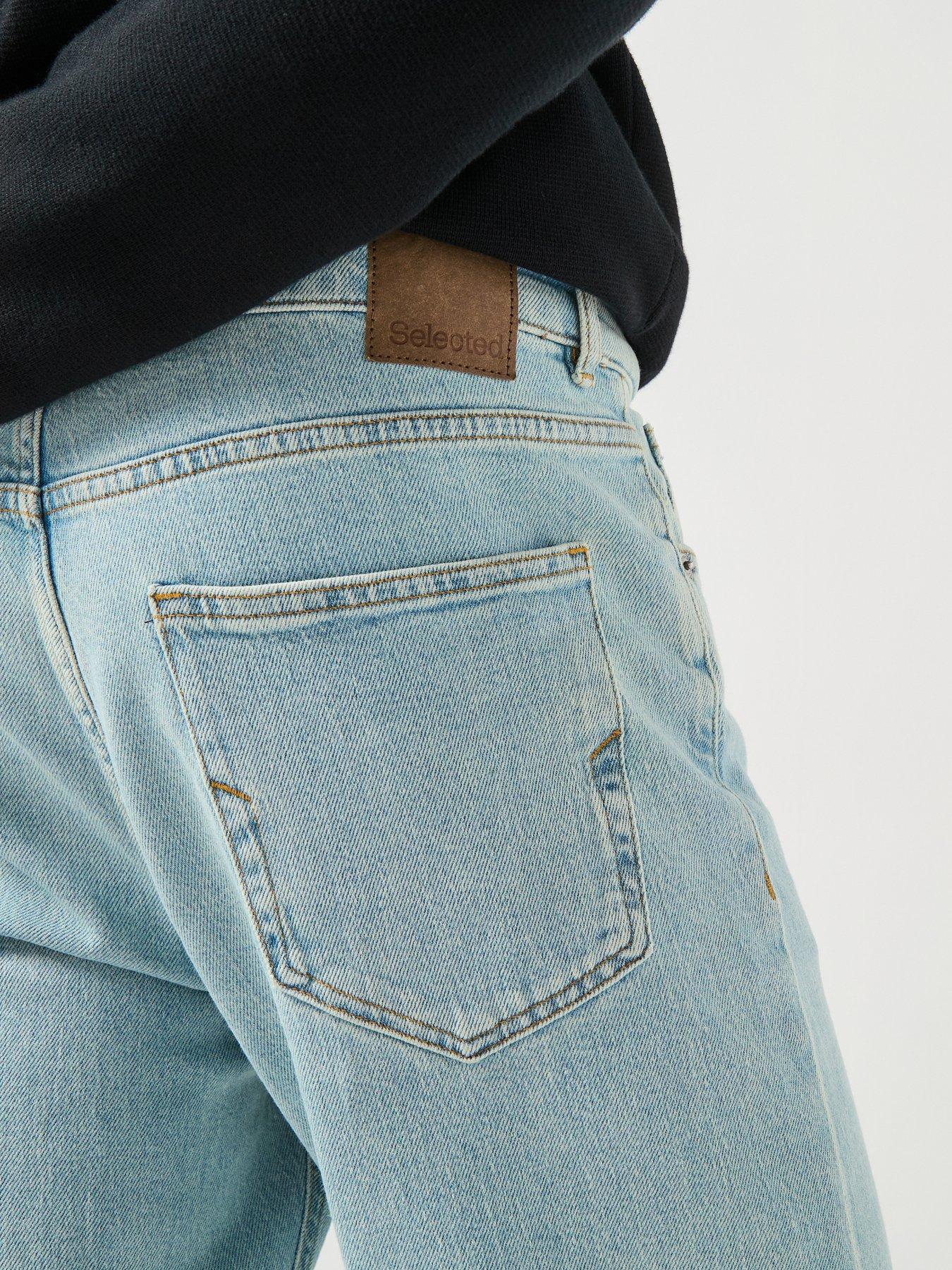  image of selected-homme-regular-fit-ben-kori-rinse-wash-jeans-blue