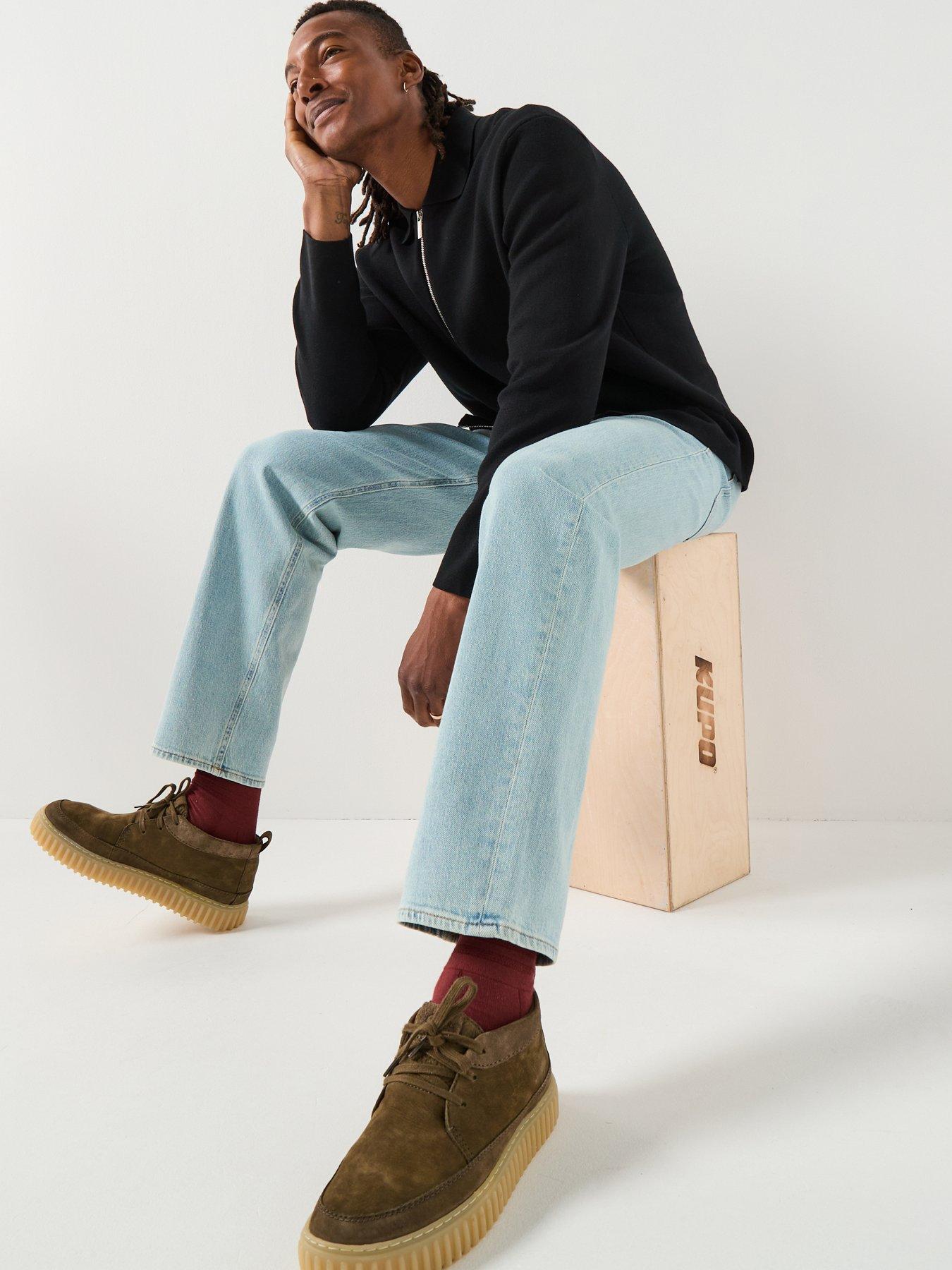  image of selected-homme-regular-fit-ben-kori-rinse-wash-jeans-blue