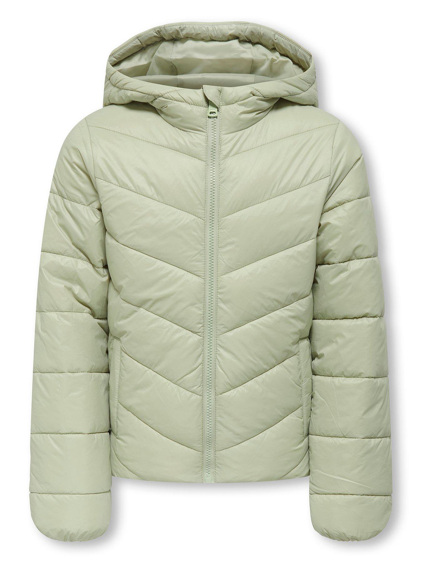 Image 1 of 2 of Only Kids Girls Lightweight Quilted Jacket - Light Green