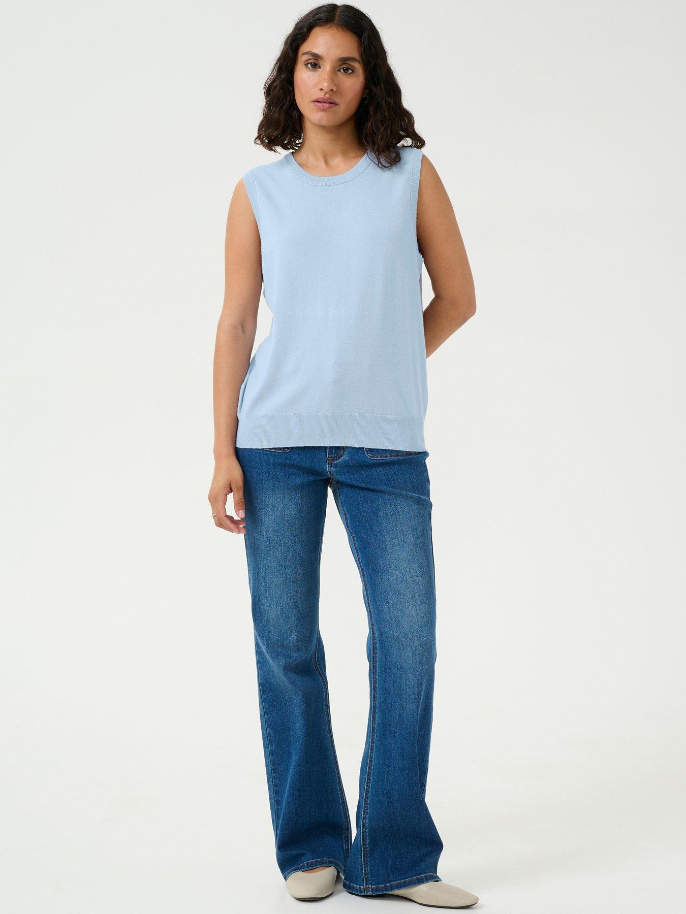 image of kaffe-lizza-vest-blue
