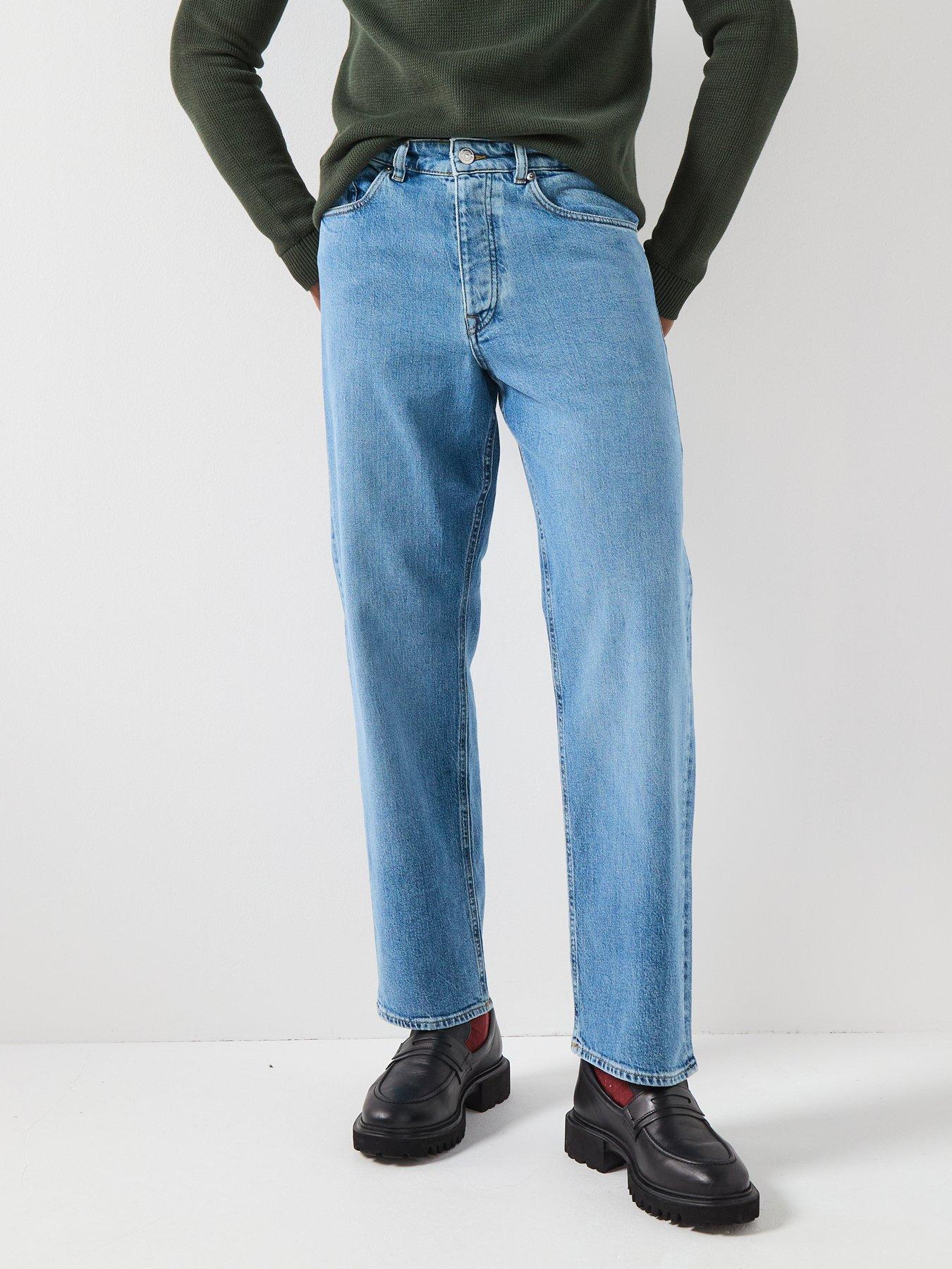  image of selected-homme-loose-fit-ben-kori-light-wash-jeans-light-blue