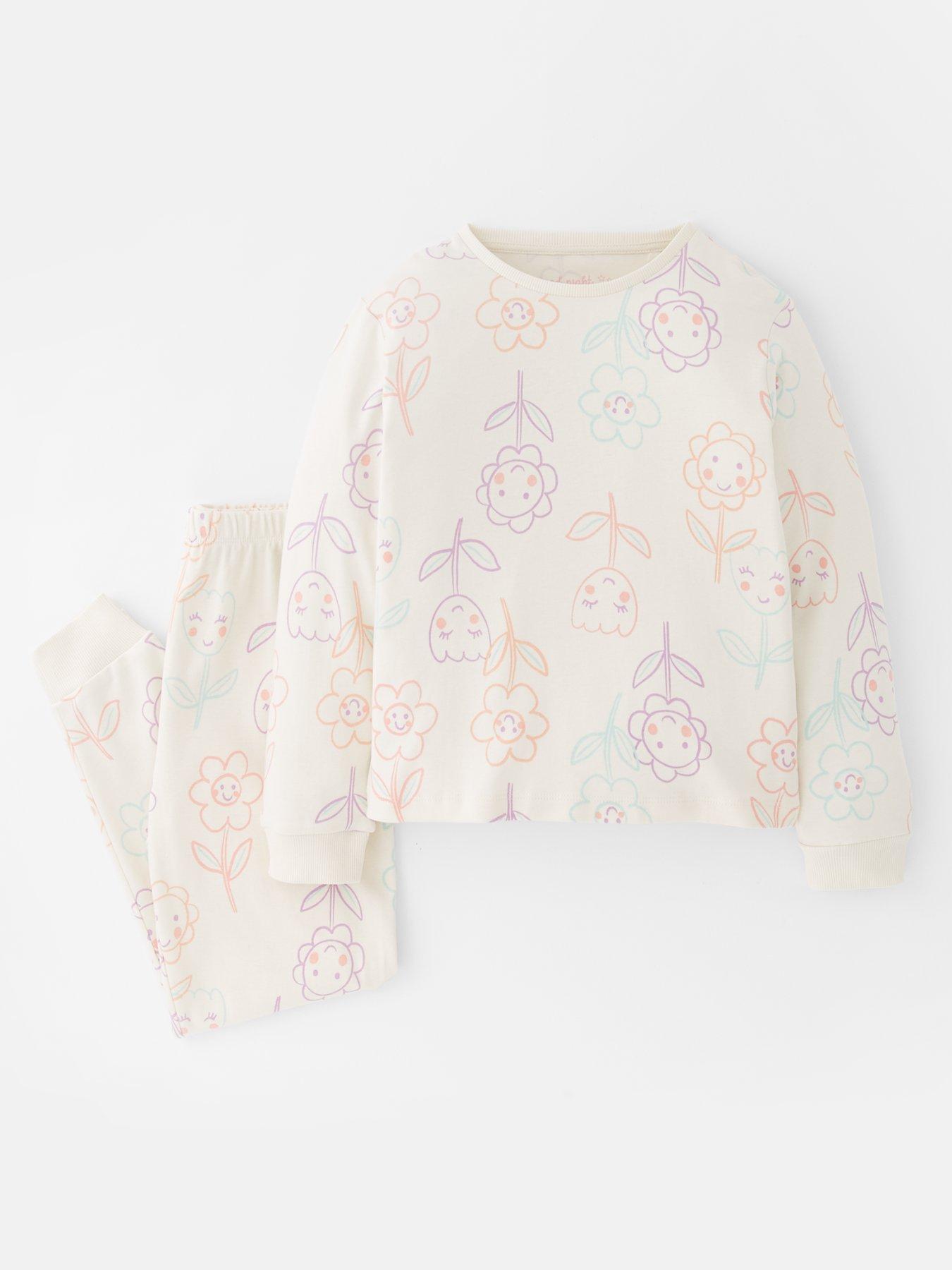  image of the-very-collection-girls-3-pack-printed-pjs-multi
