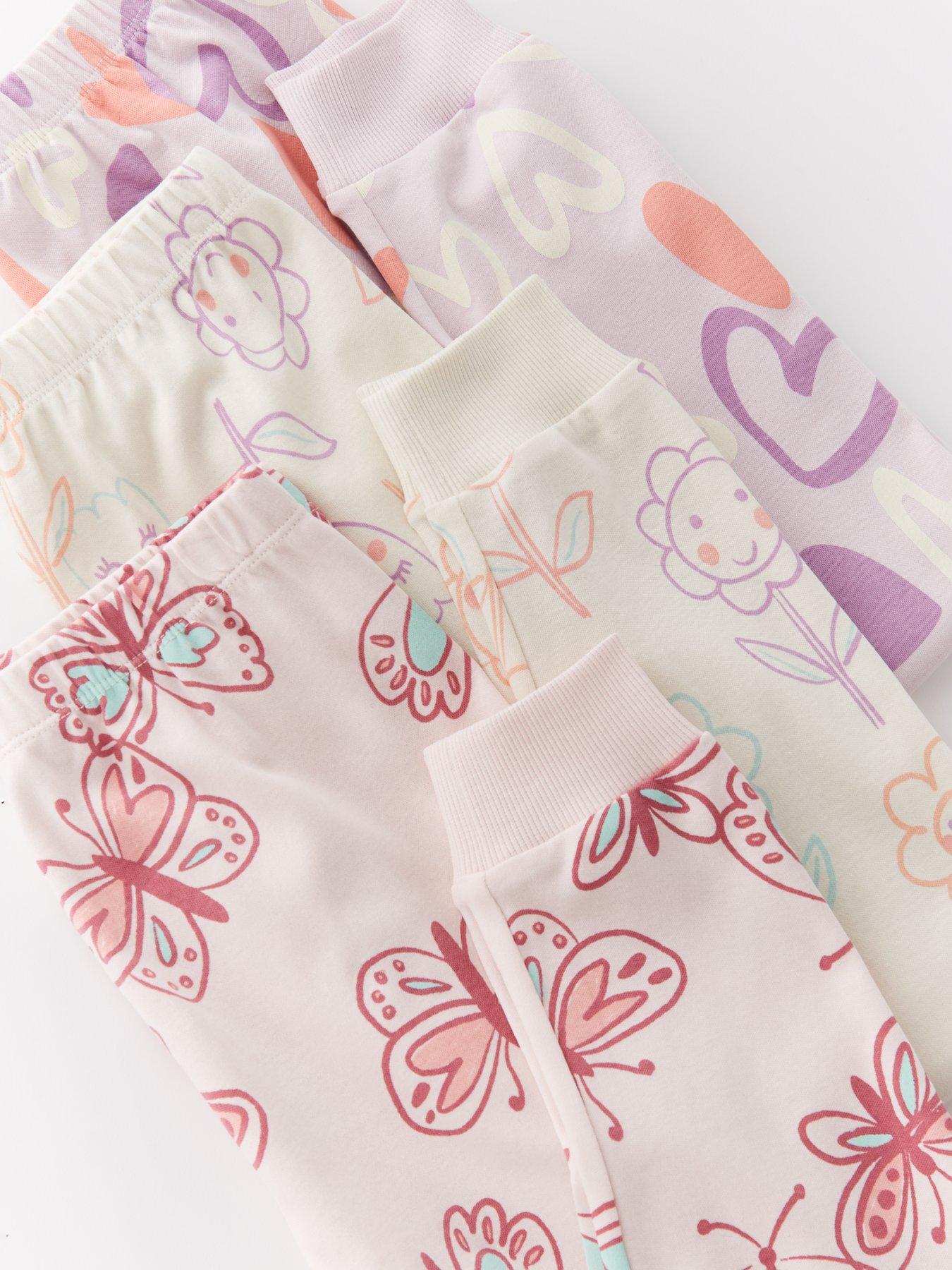  image of the-very-collection-girls-3-pack-printed-pjs-multi
