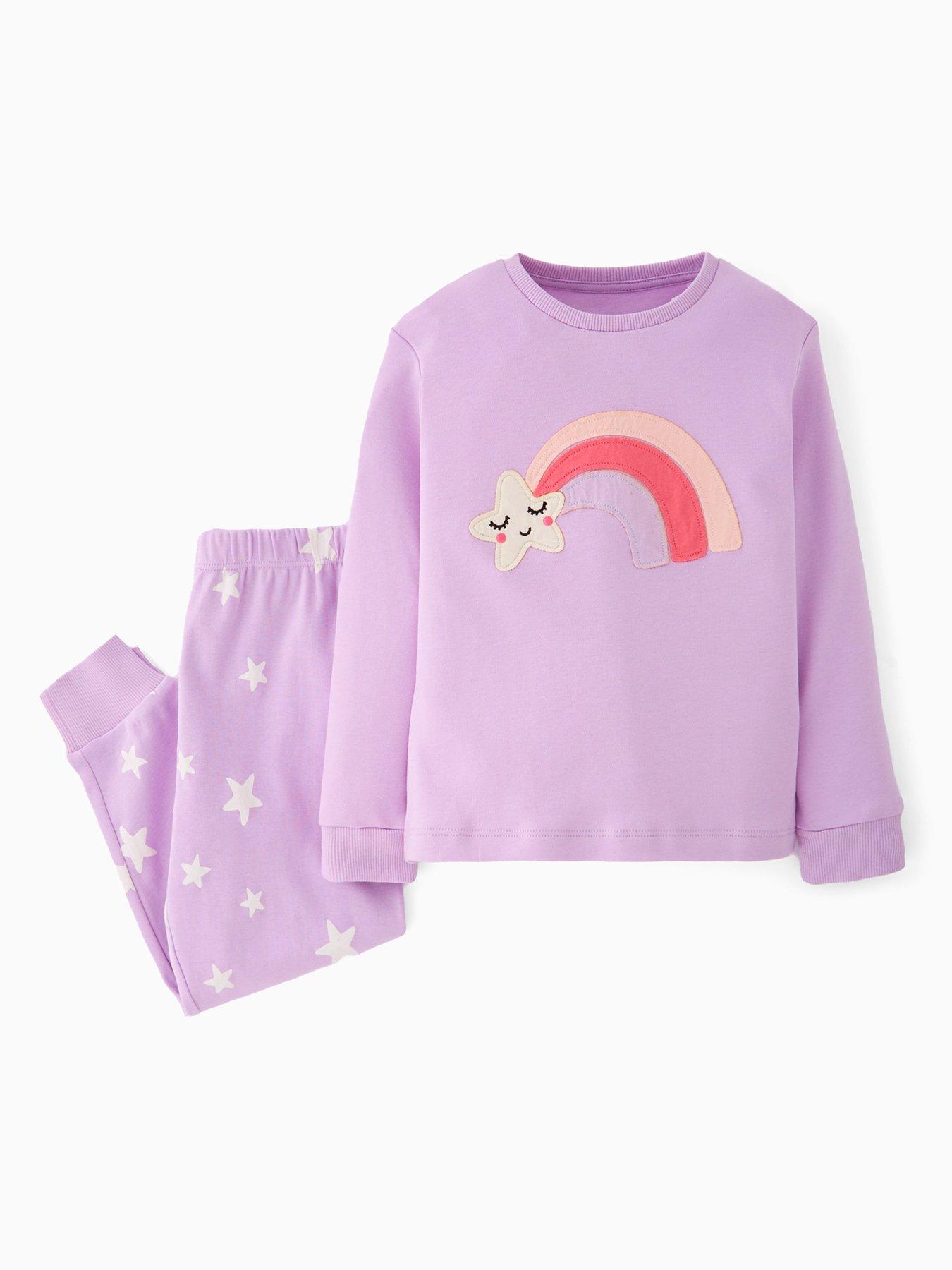 Image 2 of 5 of The Very Collection Girls 3 Pack Printed Pyjamas With Applique Detail - Multi