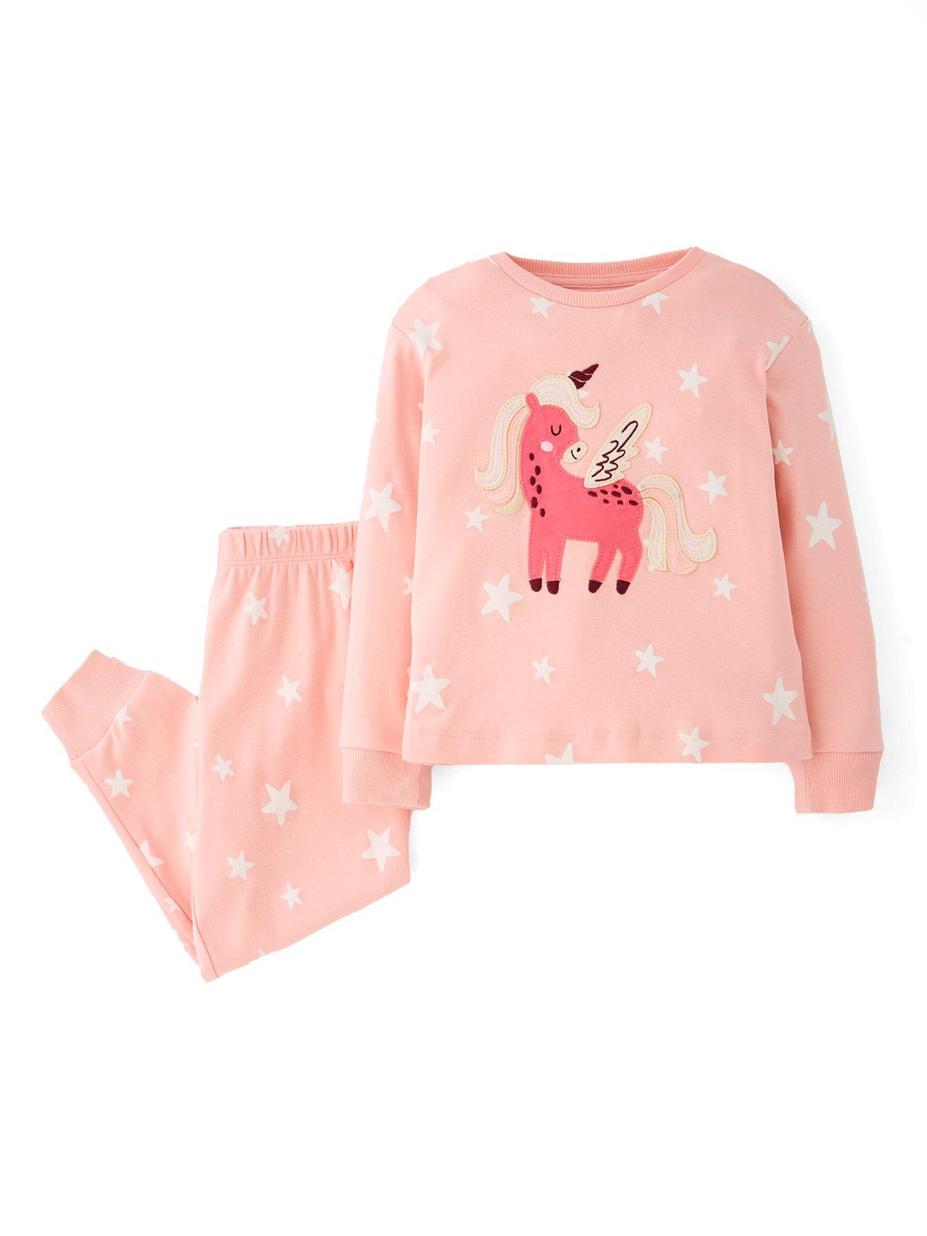 Image 3 of 5 of The Very Collection Girls 3 Pack Printed Pyjamas With Applique Detail - Multi
