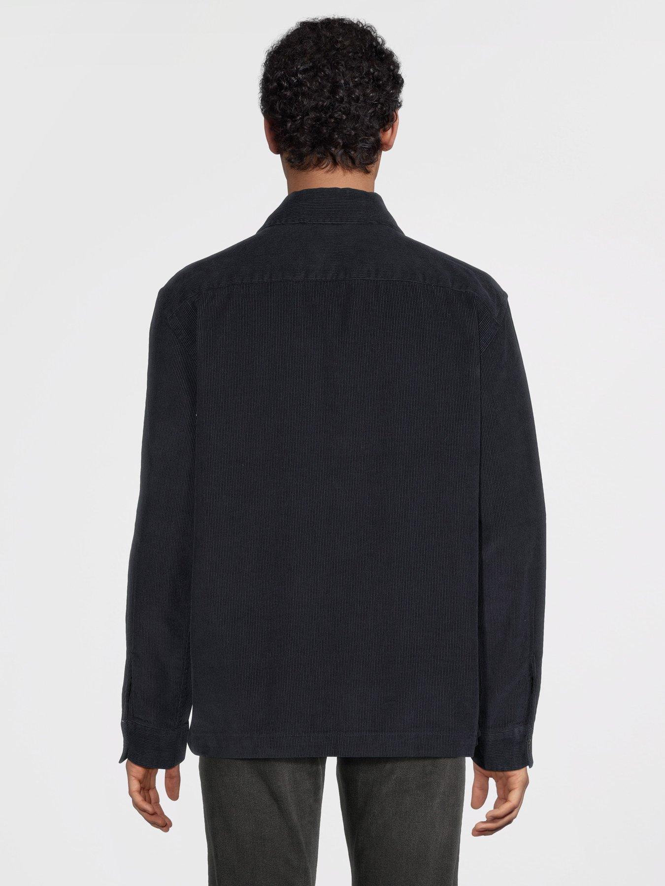 stillFront image of selected-homme-regtate-cord-casual-overshirt-navy