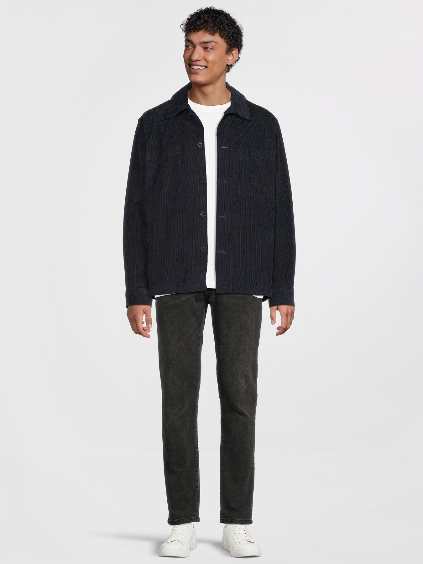  image of selected-homme-regtate-cord-casual-overshirt-navy