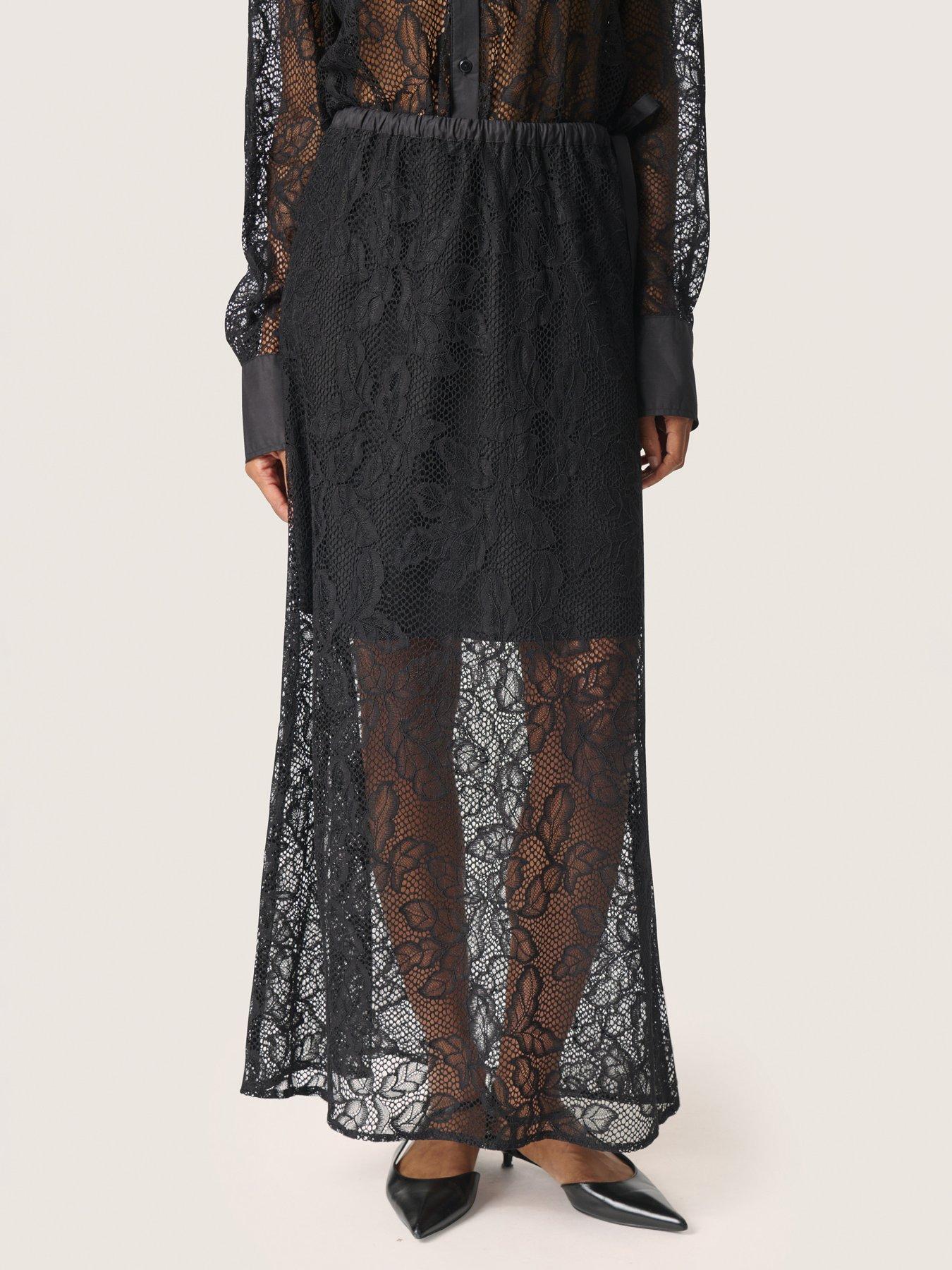  image of soaked-in-luxury-nylah-skirt-black