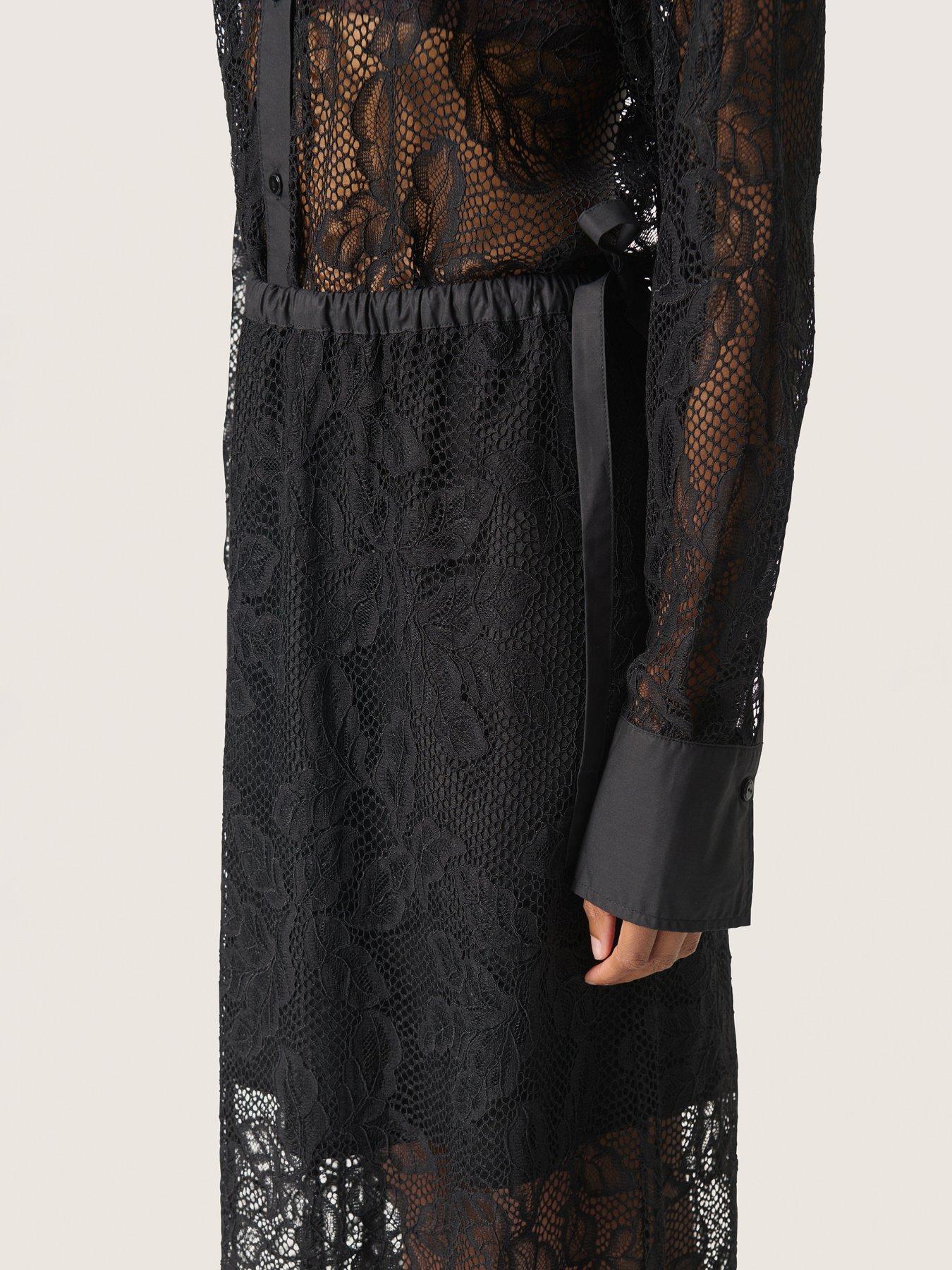  image of soaked-in-luxury-nylah-skirt-black