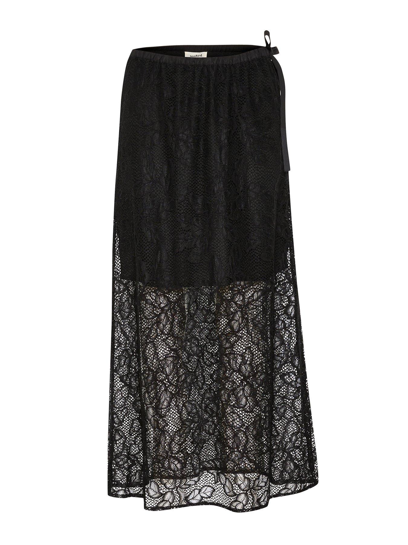  image of soaked-in-luxury-nylah-skirt-black