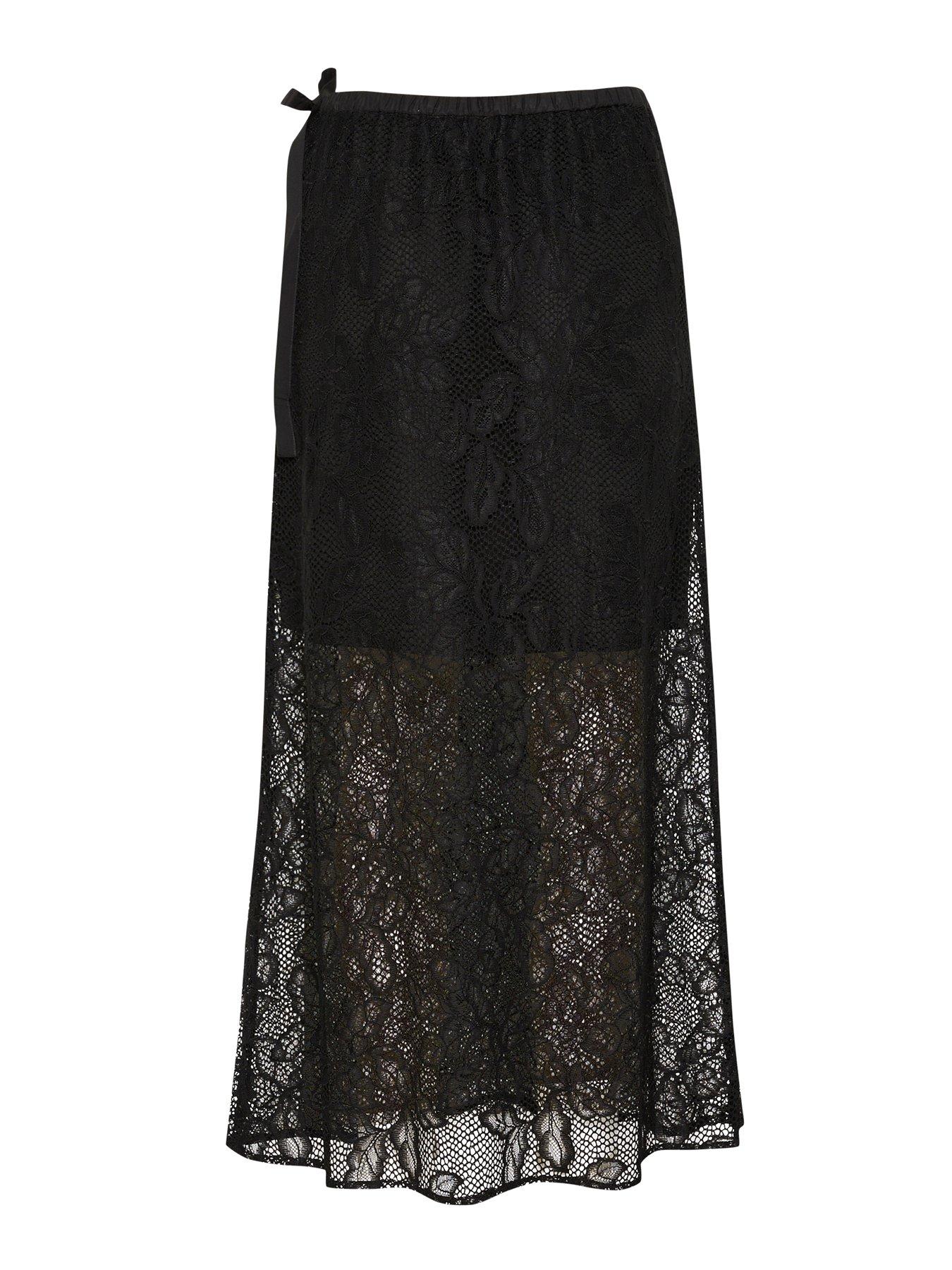 image of soaked-in-luxury-nylah-skirt-black