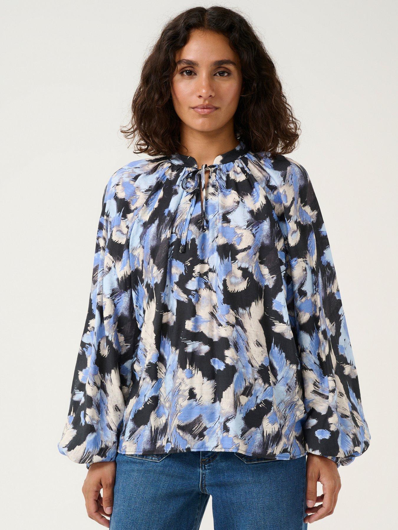 front image of kaffe-victoria-blouse-multi