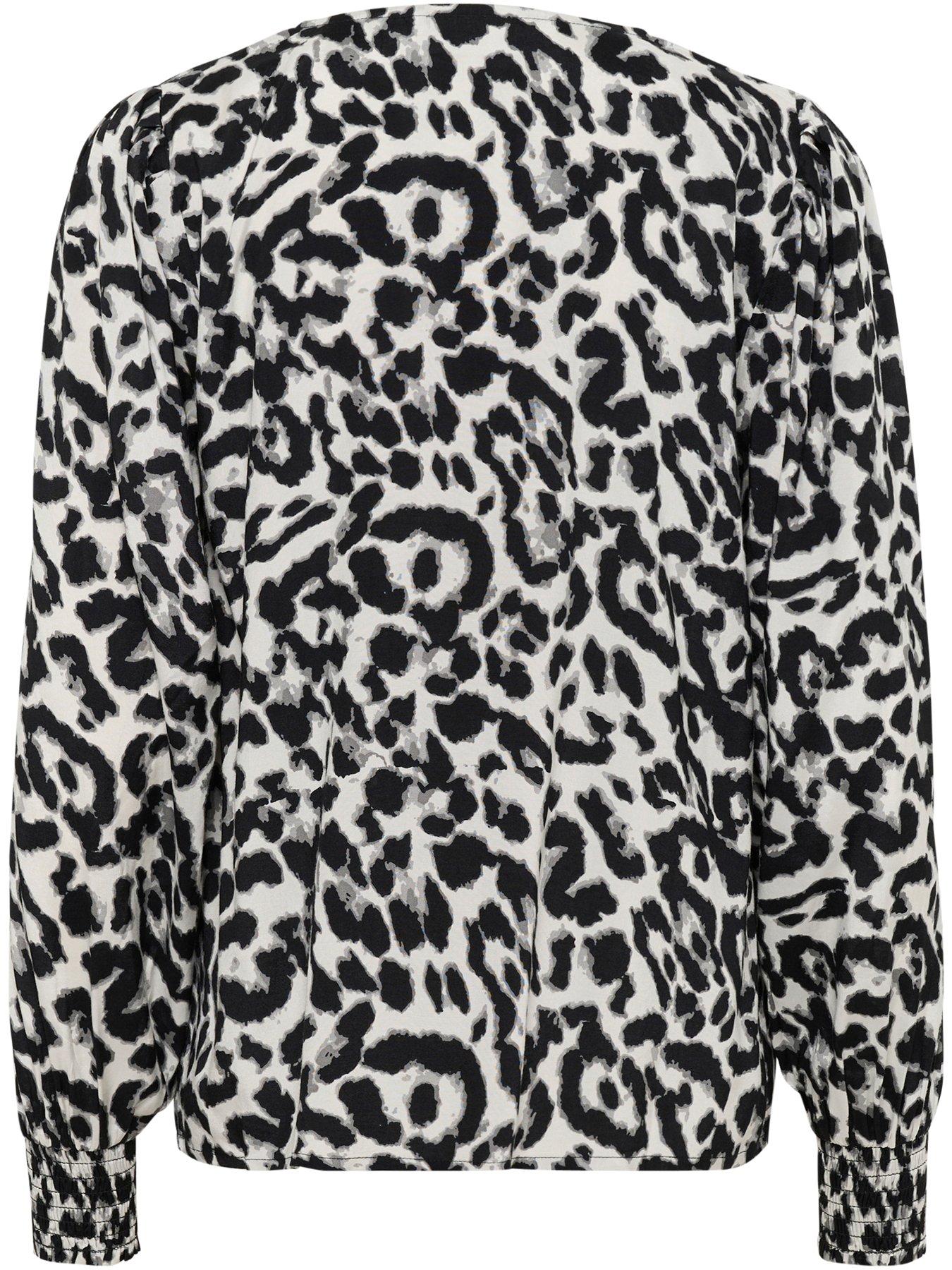  image of kaffe-lianna-long-sleeve-blouse-multi