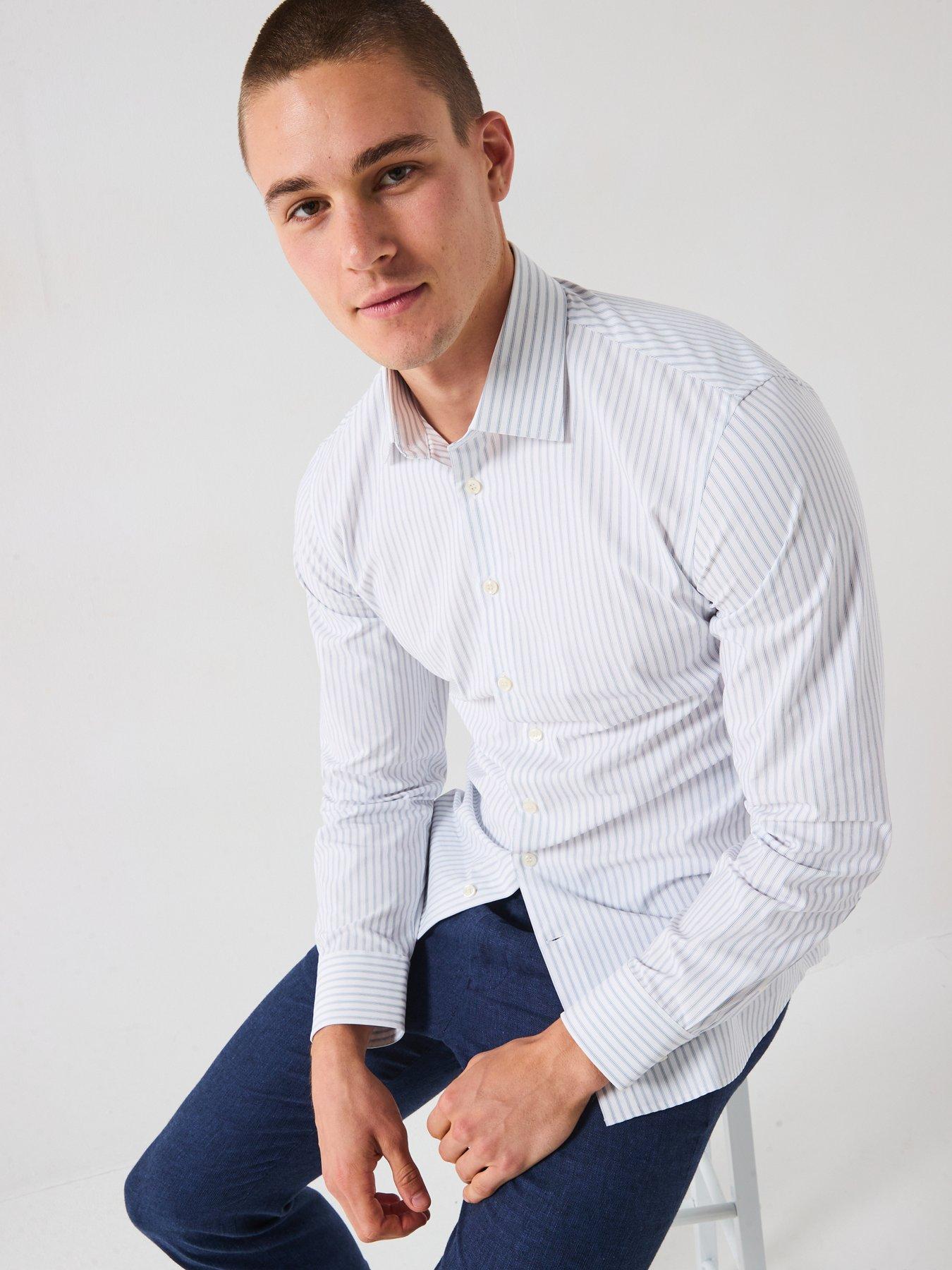 Image 4 of 6 of Selected Homme Slim Performance Long Sleeve Formal Shirt