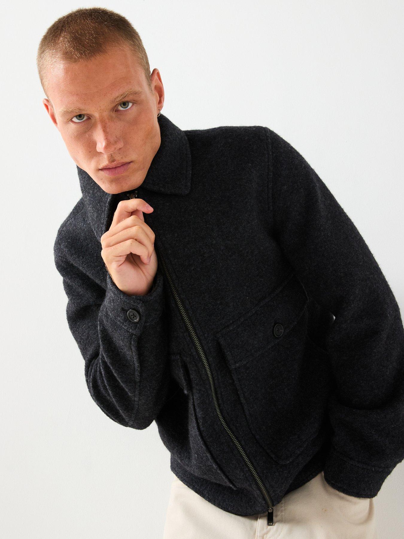 Image 6 of 6 of Selected Homme Jakob Wool Blend Jacket - Grey