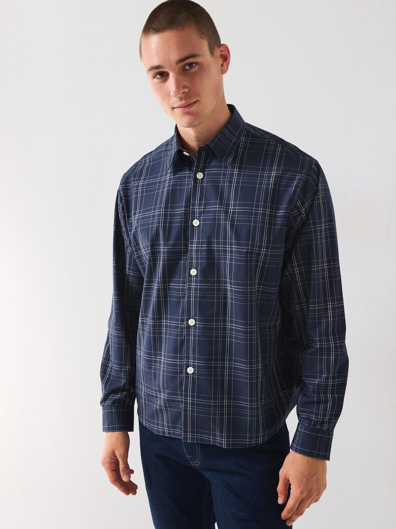  image of selected-ben-long-sleeve-checked-casual-shirt