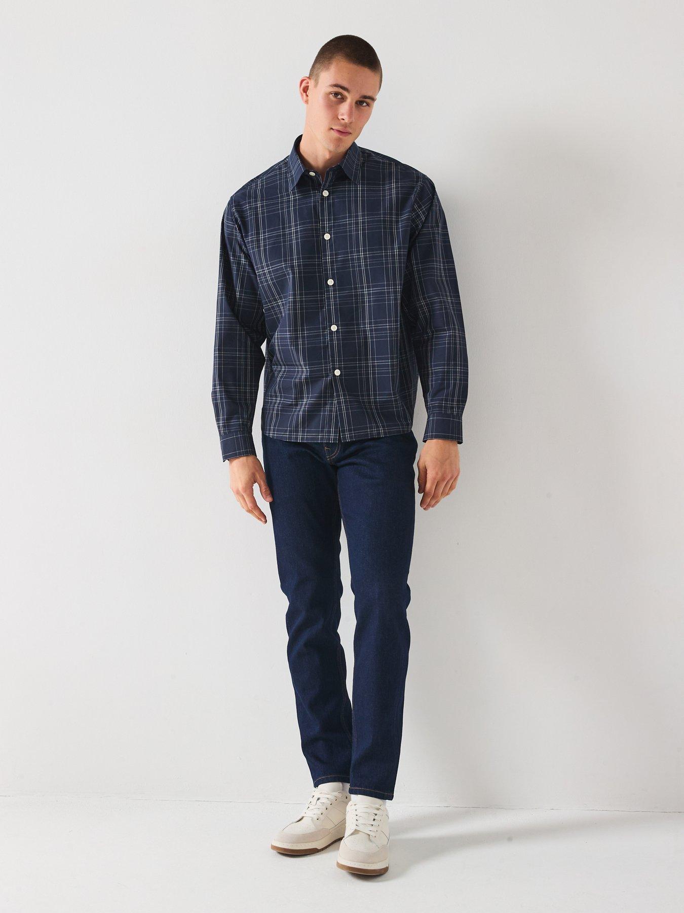  image of selected-ben-long-sleeve-checked-casual-shirt