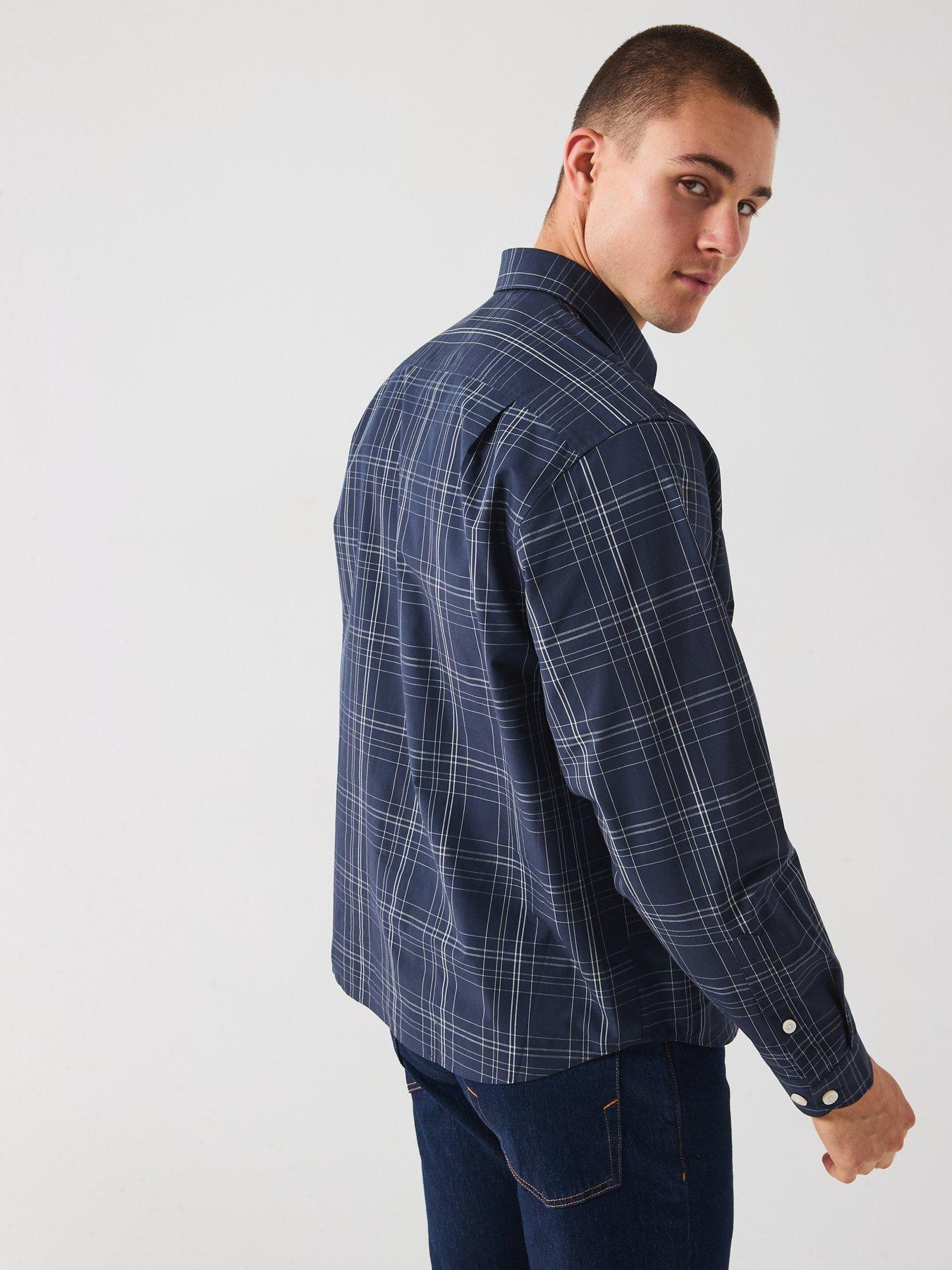  image of selected-ben-long-sleeve-checked-casual-shirt