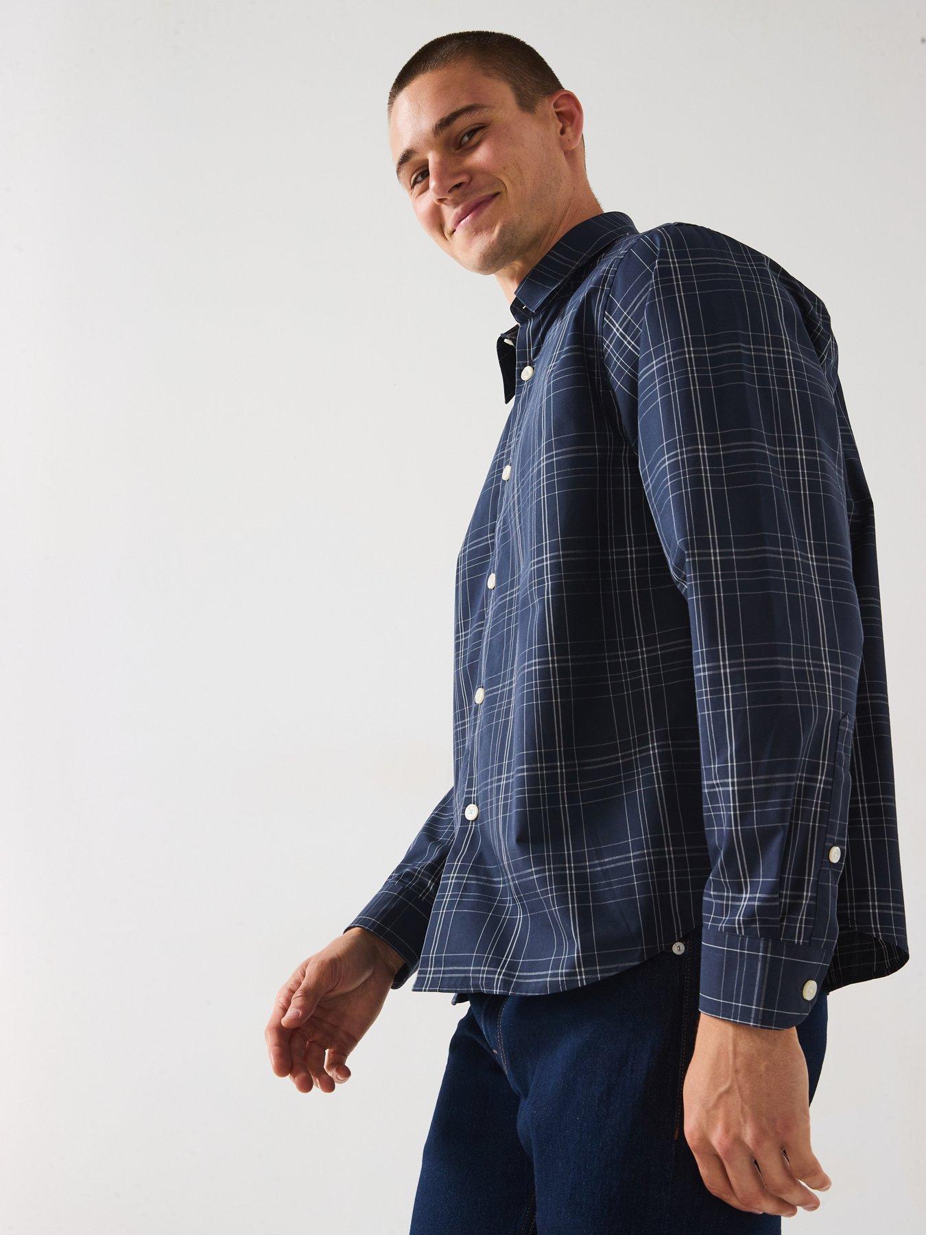  image of selected-ben-long-sleeve-checked-casual-shirt