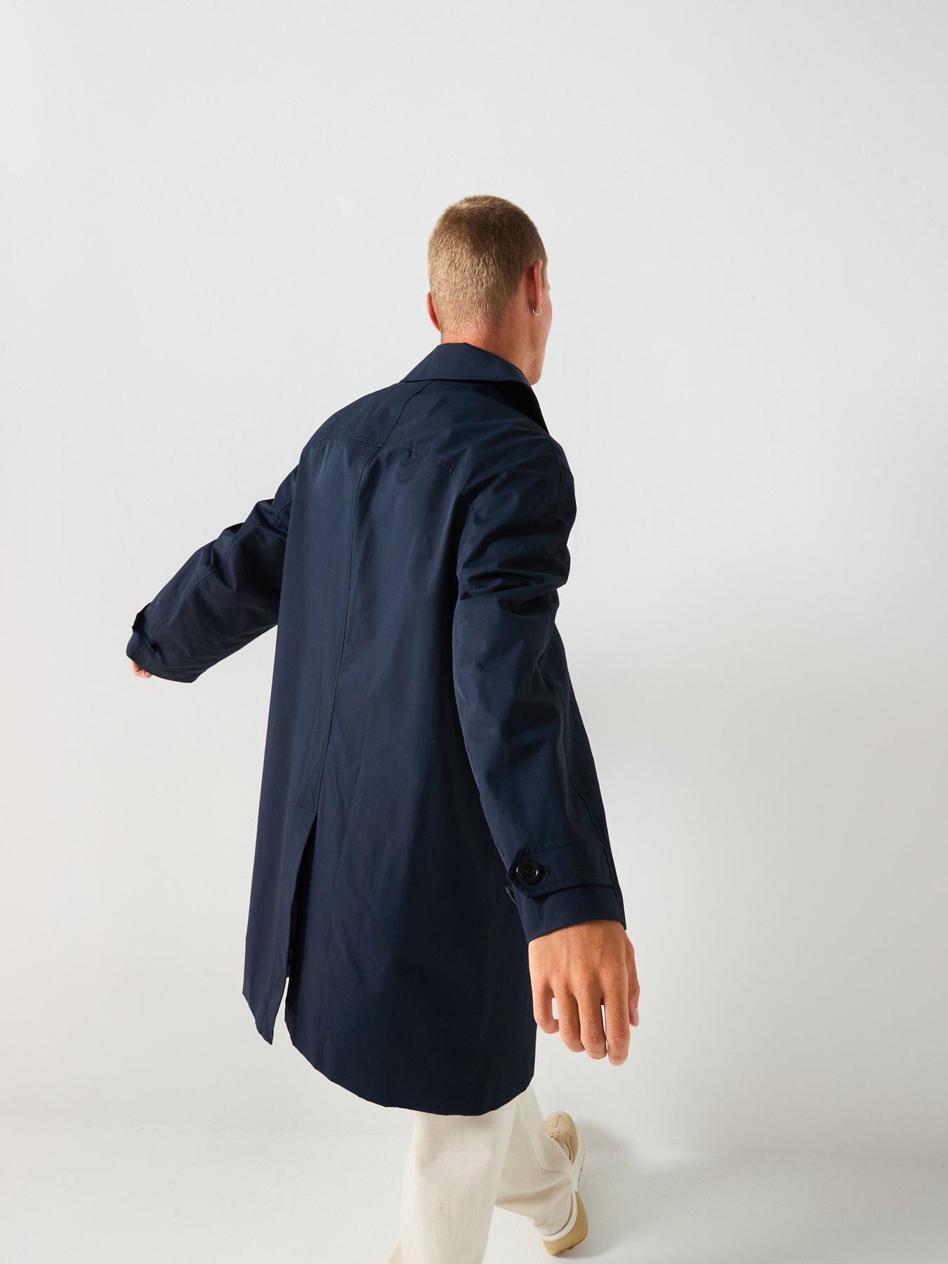stillFront image of selected-marcus-trenchcoat-navy