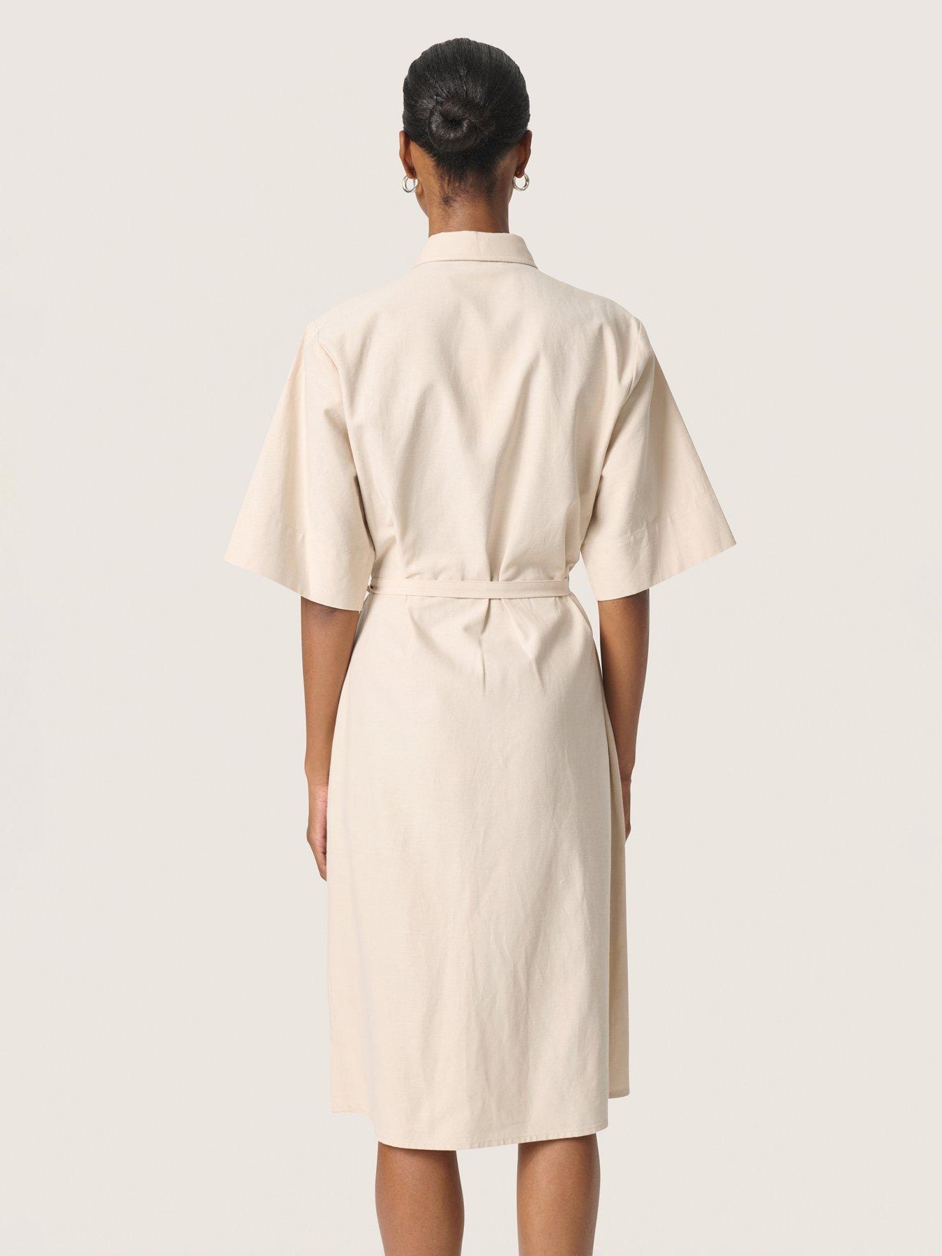 stillFront image of soaked-in-luxury-linnena-dress-beige