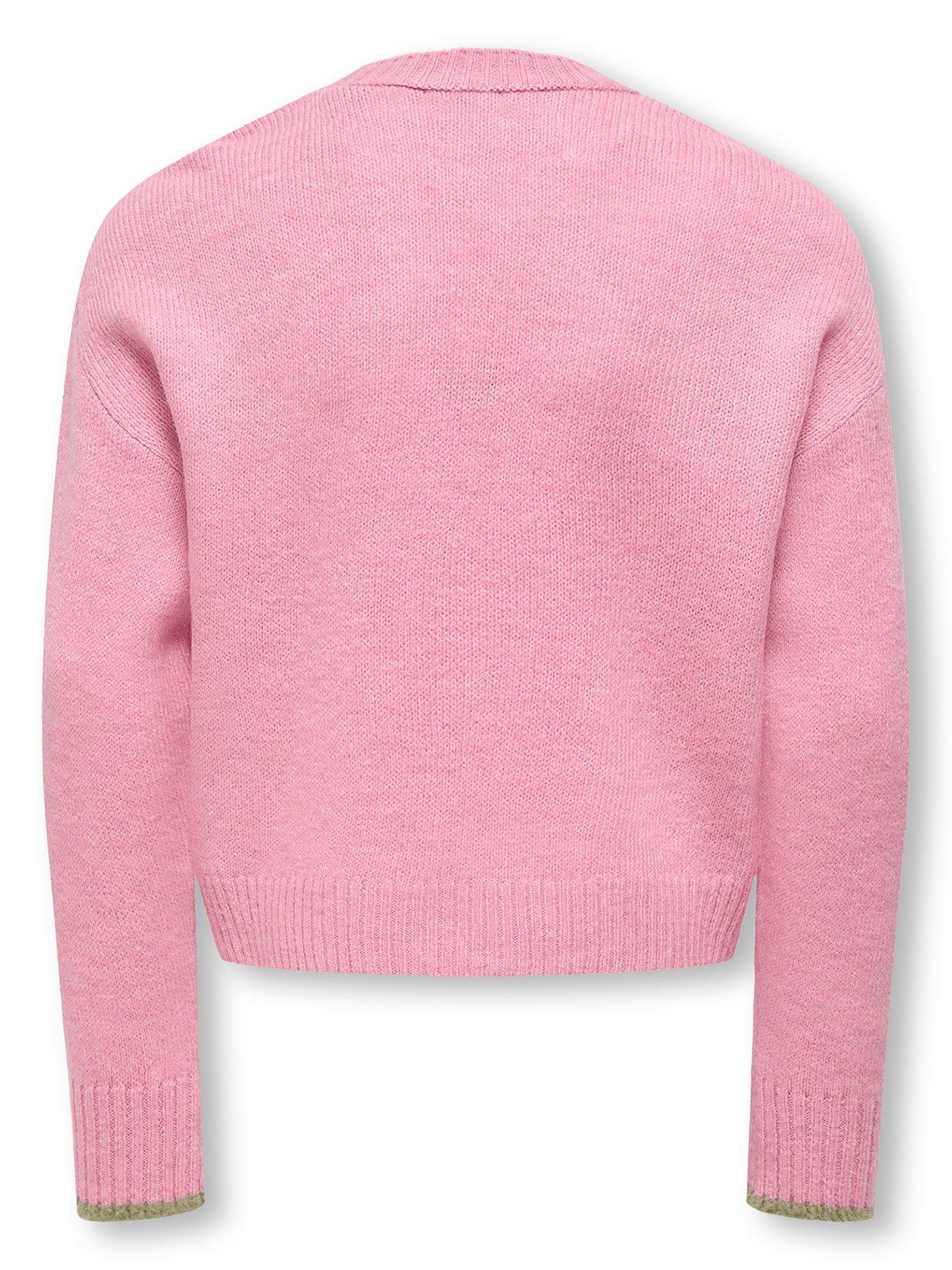 Image 2 of 3 of Only Kids Girls Amazing Knitted Jumper - Pink