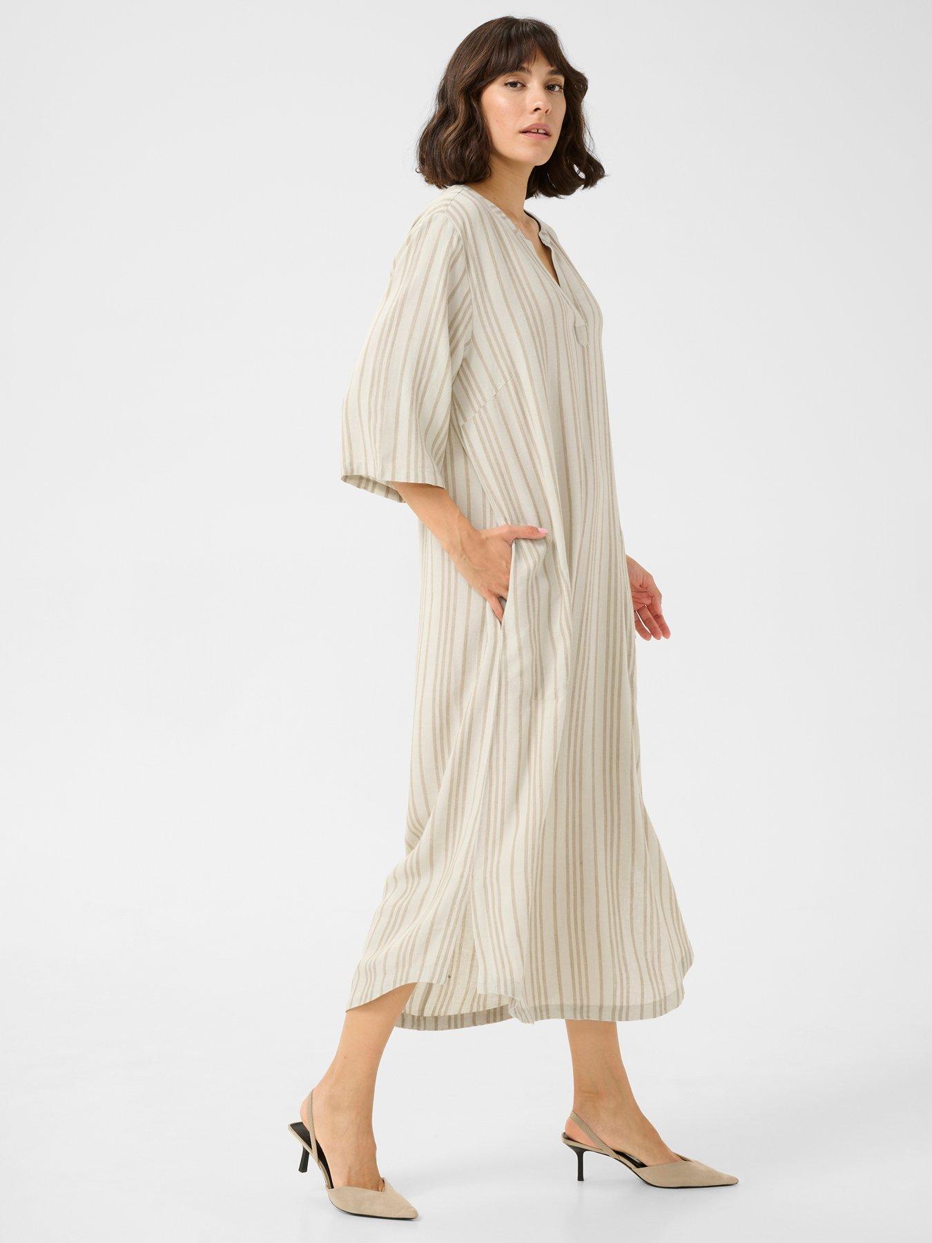 kaffe-milia-kaftan-dress-neutral